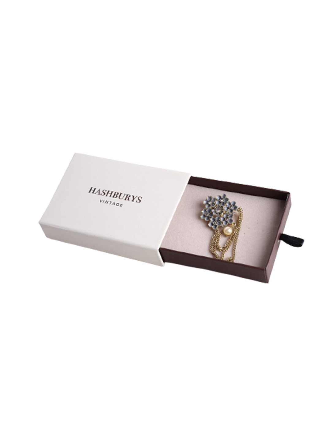 

Hashburys Vintage Chain Brooch, Gold