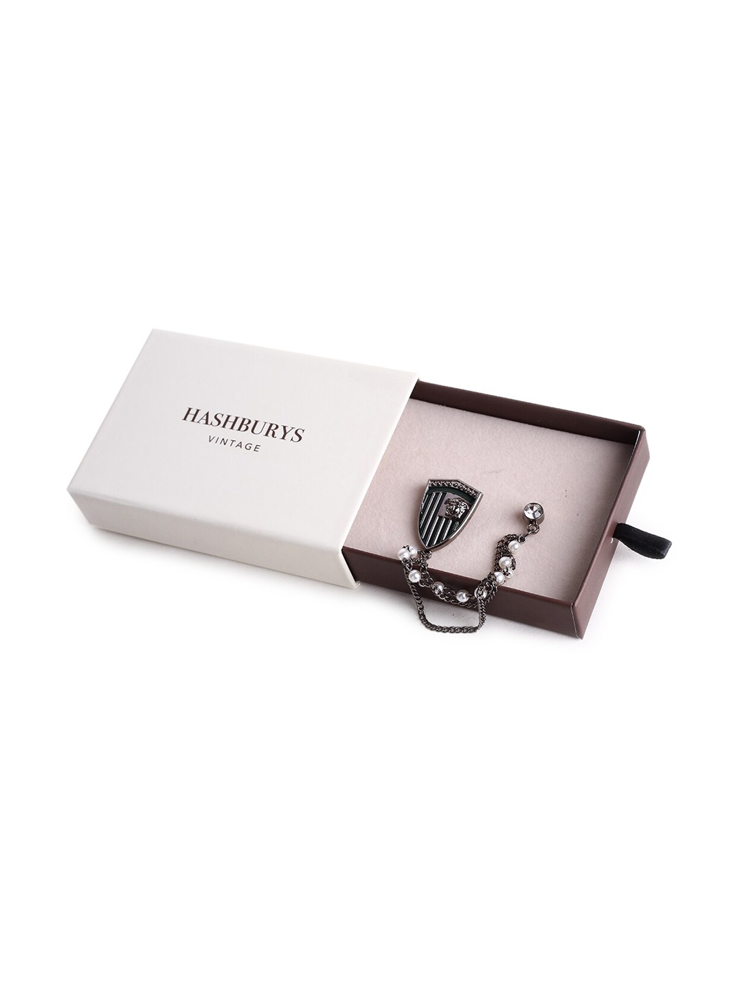 

Hashburys Vintage Chain Brooch, Silver