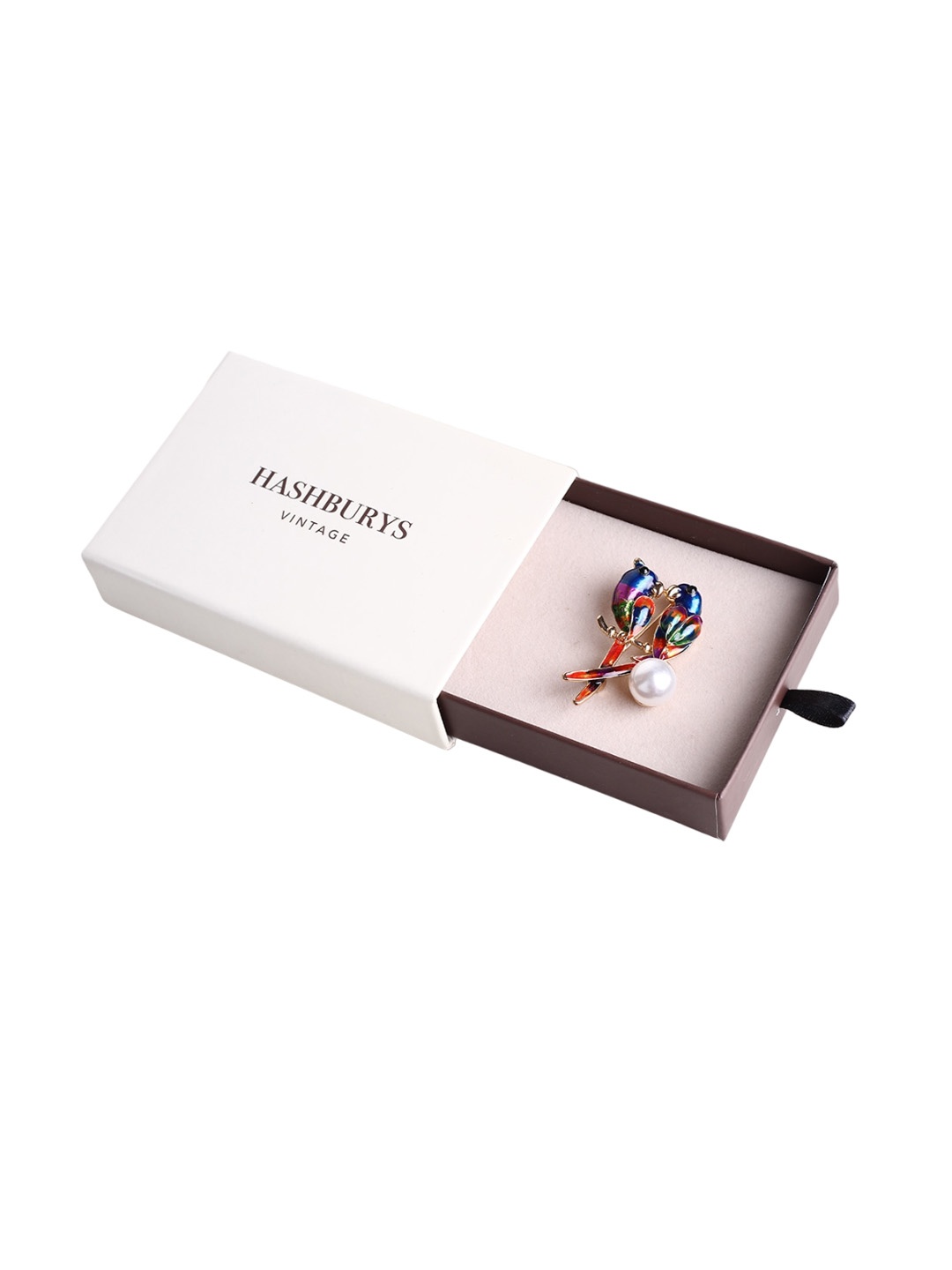 

Hashburys Textured Parrot Lapel Pin, Red