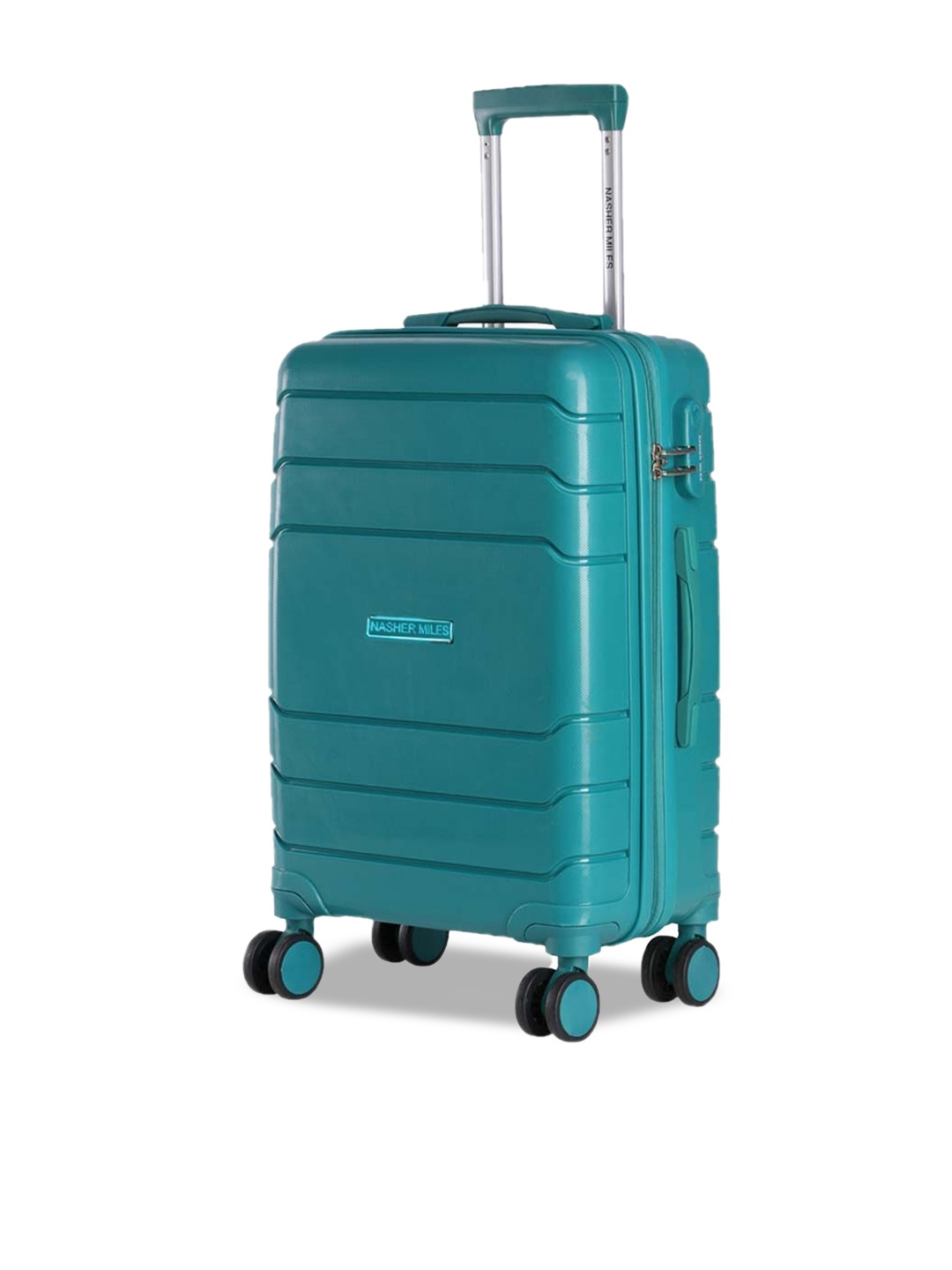 

Nasher Miles Lisbon Textured Polypropylene Hard -sided Medium Trolley Suitcase -65cm, Green