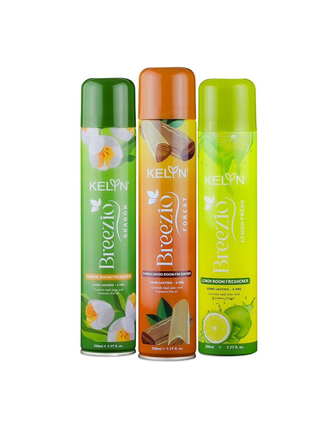 

KELYN Set Of 3 Room Fresheners Long Lasting Fragrance - 230 ml Each, Green