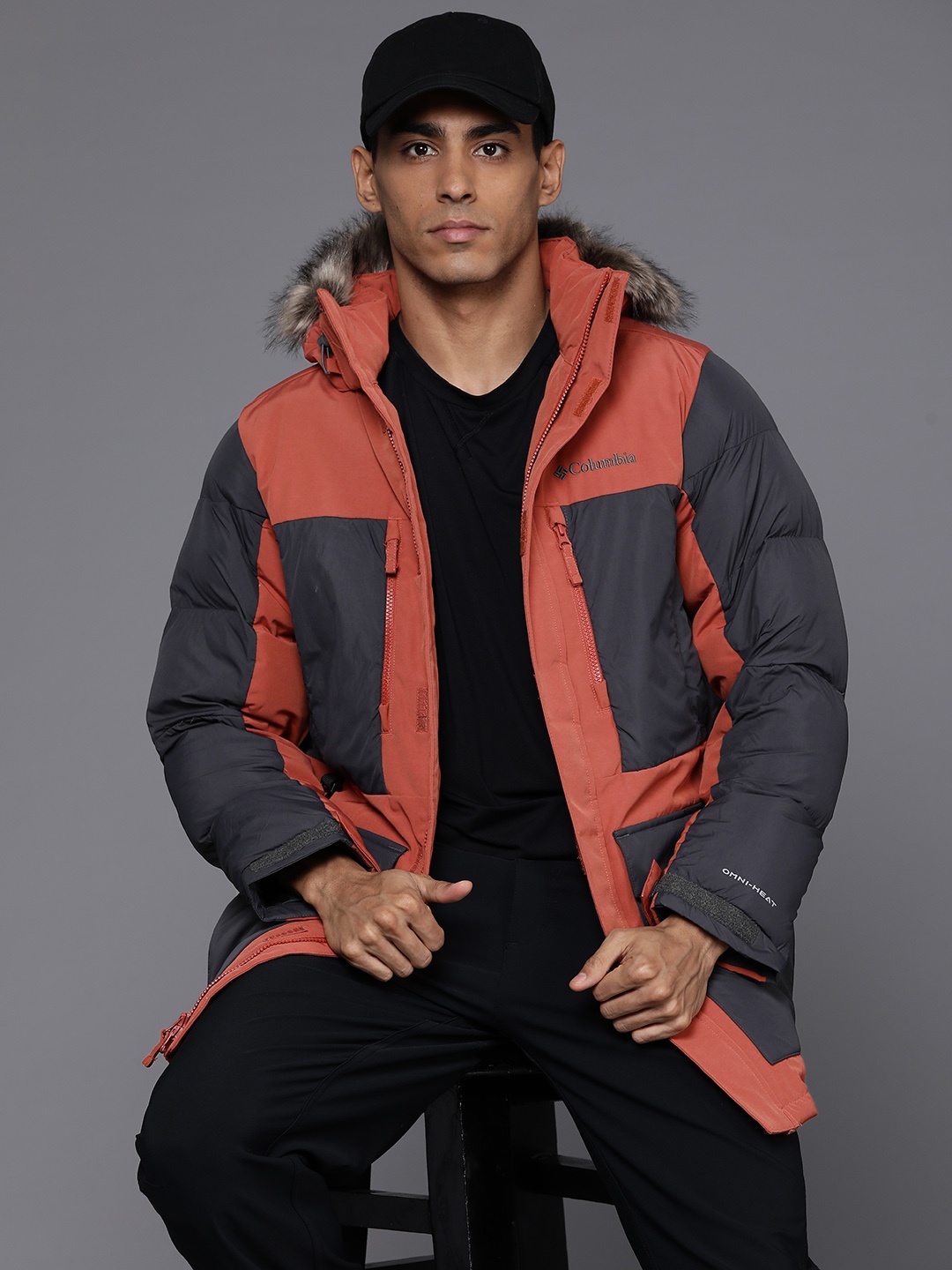 

Columbia Men Colourblocked Insulator Marquam Peak Fusion Parka Trekking-Hiking Jacket, Orange