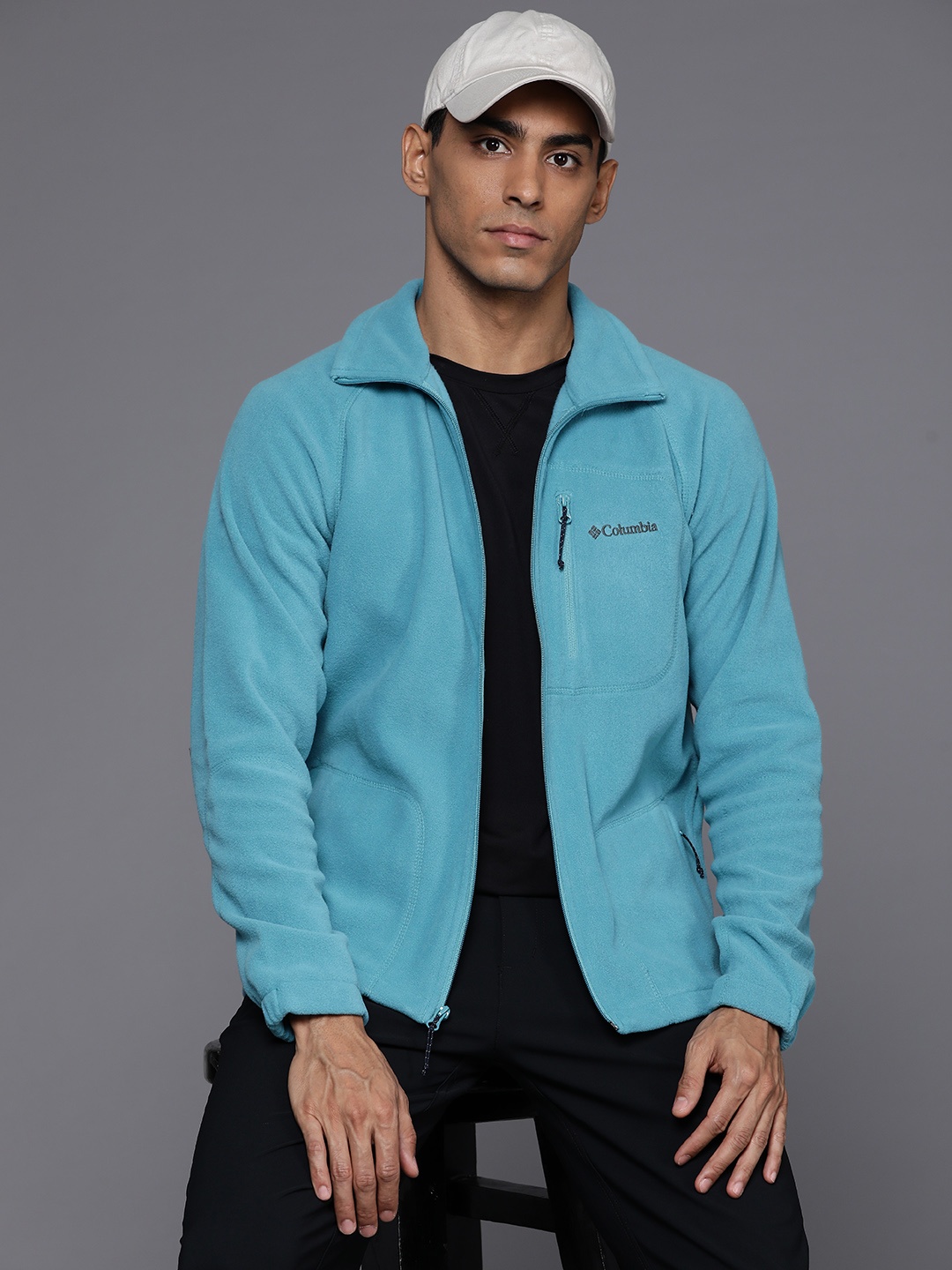 

Columbia Men Insulator Fast Trek II Trekking-Hiking Fleece Jacke, Turquoise blue