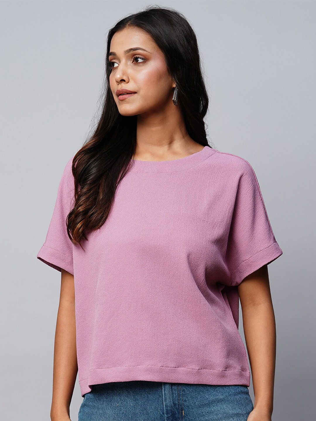 

Chemistry Extended Sleeves Regular Top, Mauve