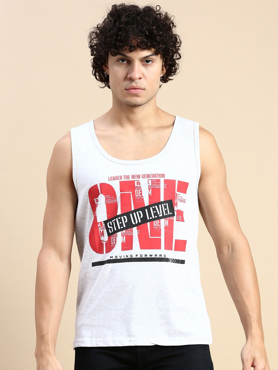 

BLACK RADIO Graphic Printed Pure Cotton T-Shirt, White