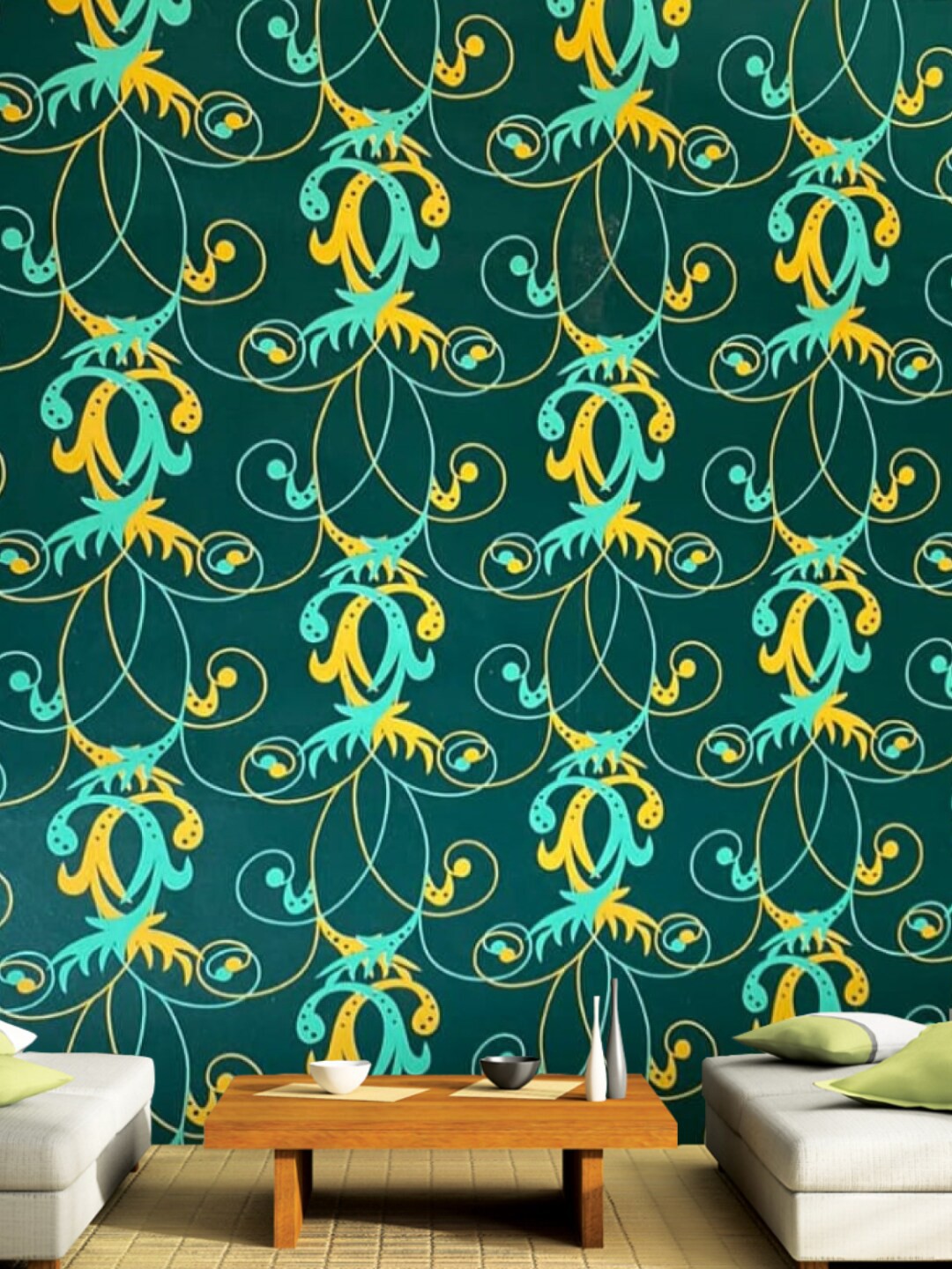 

Jaamso Royals Green Self Adhesive & Waterproof Wallpaper