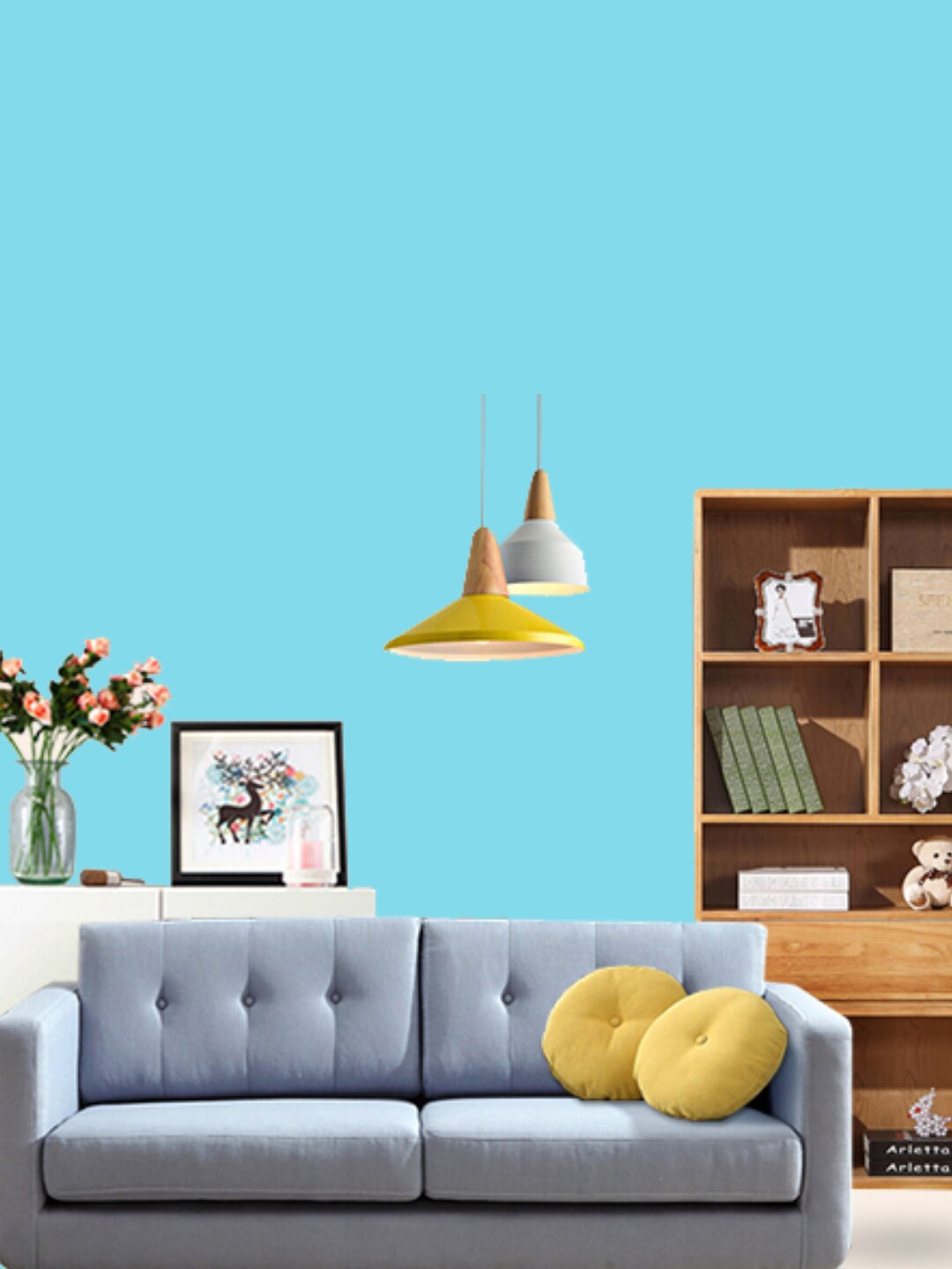 Jaamso Royals Blue Self Adhesive & Waterproof Wallpaper