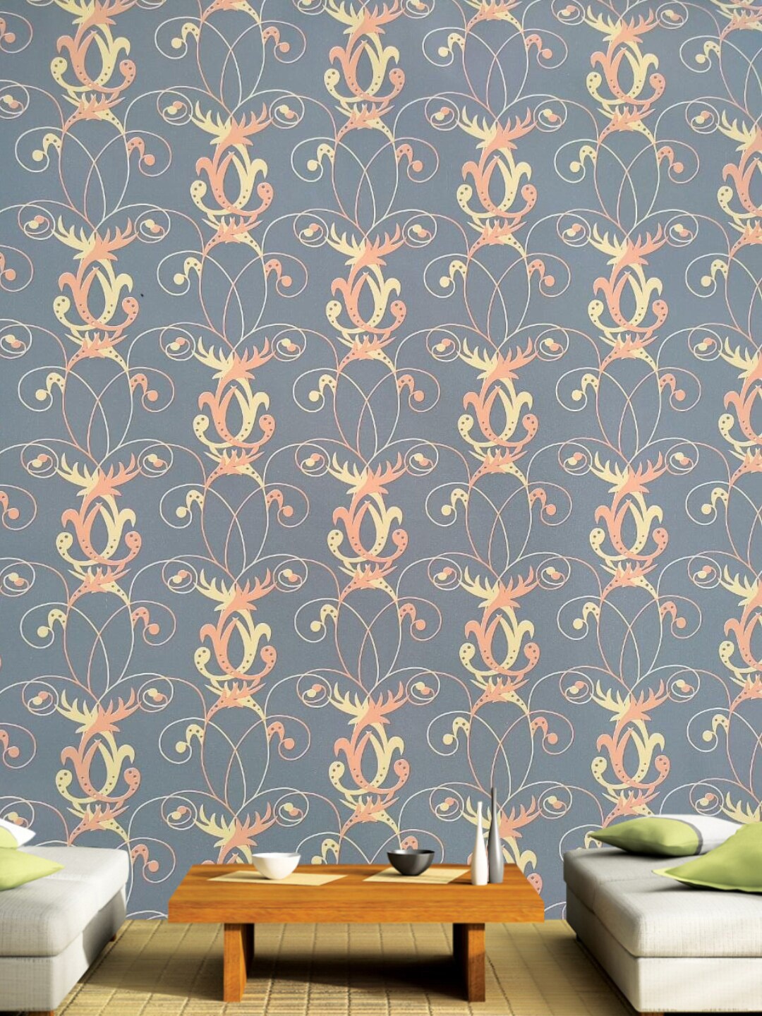 

Jaamso Royals Grey & Yellow Self Adhesive & Waterproof Wallpaper