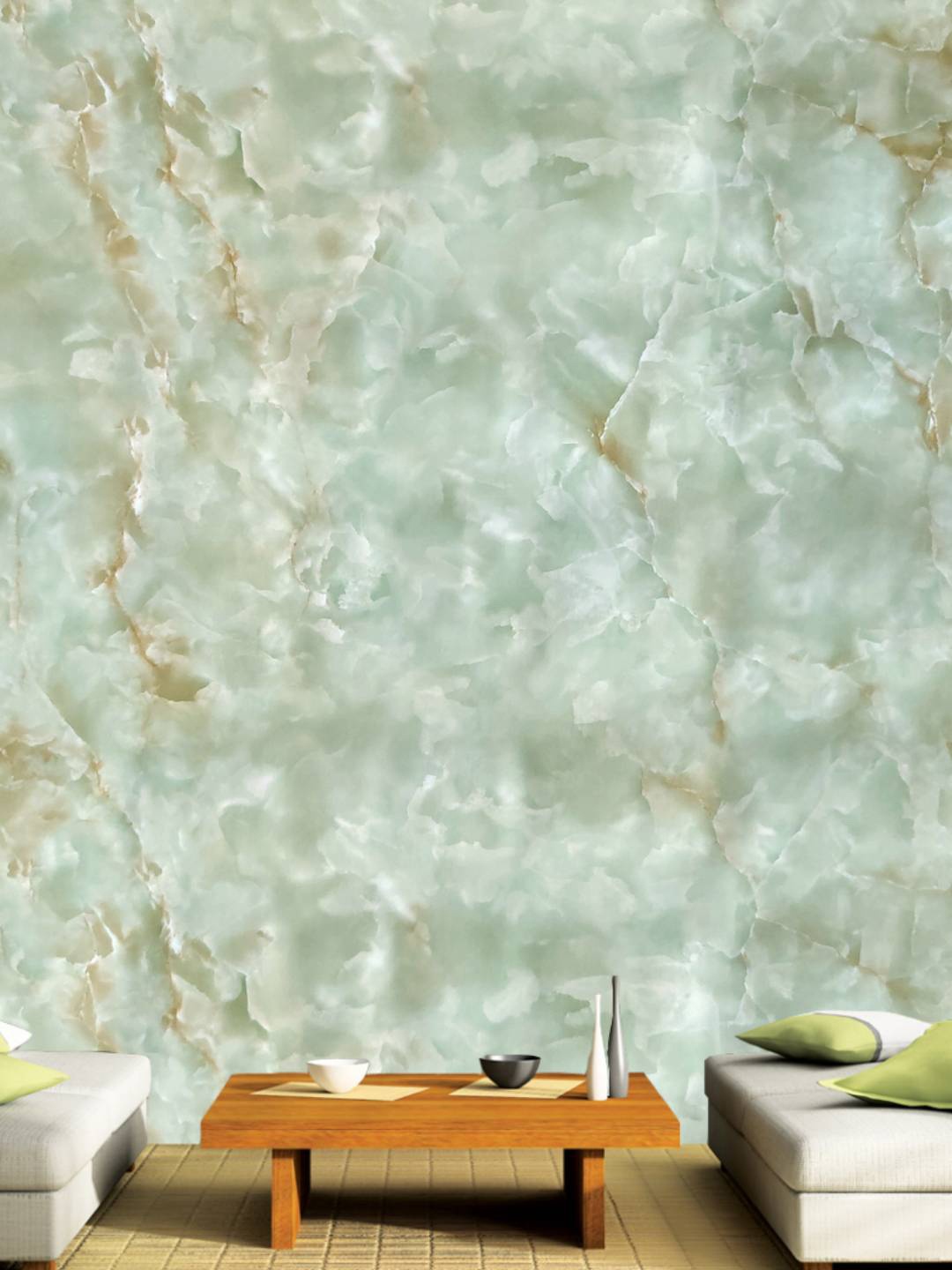 

Jaamso Royals Green Marble Design Self Adhesive WallPaper