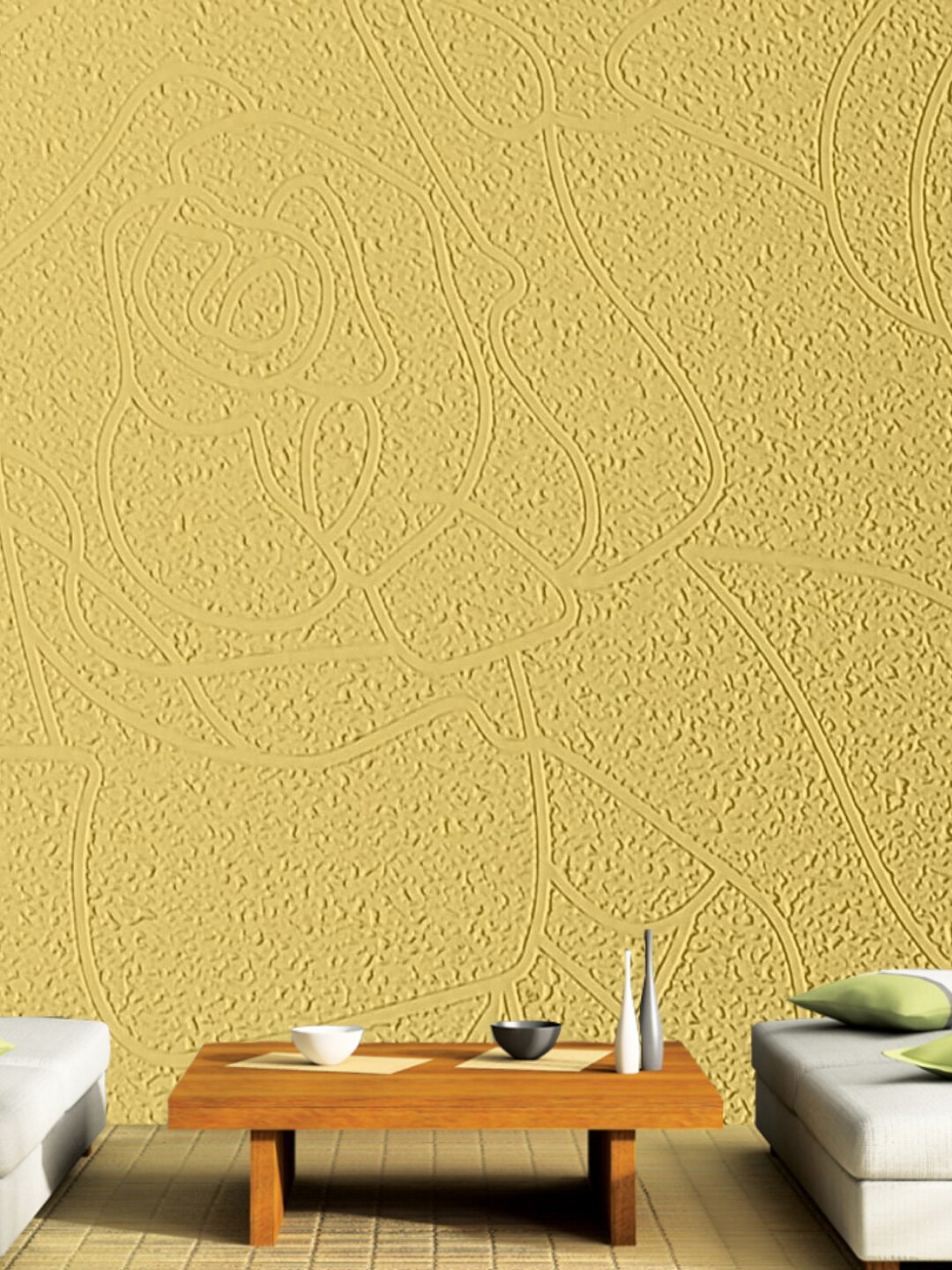 

Jaamso Royals Mustard-Yellow Self Adhesive & Waterproof Wallpaper
