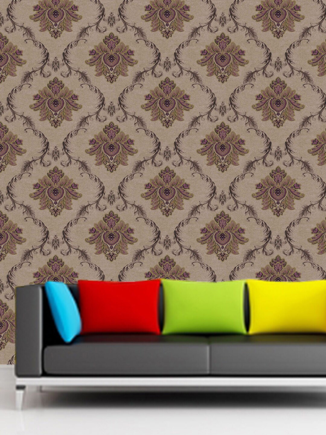 Jaamso Royals Brown Self Adhesive & Waterproof Wallpaper