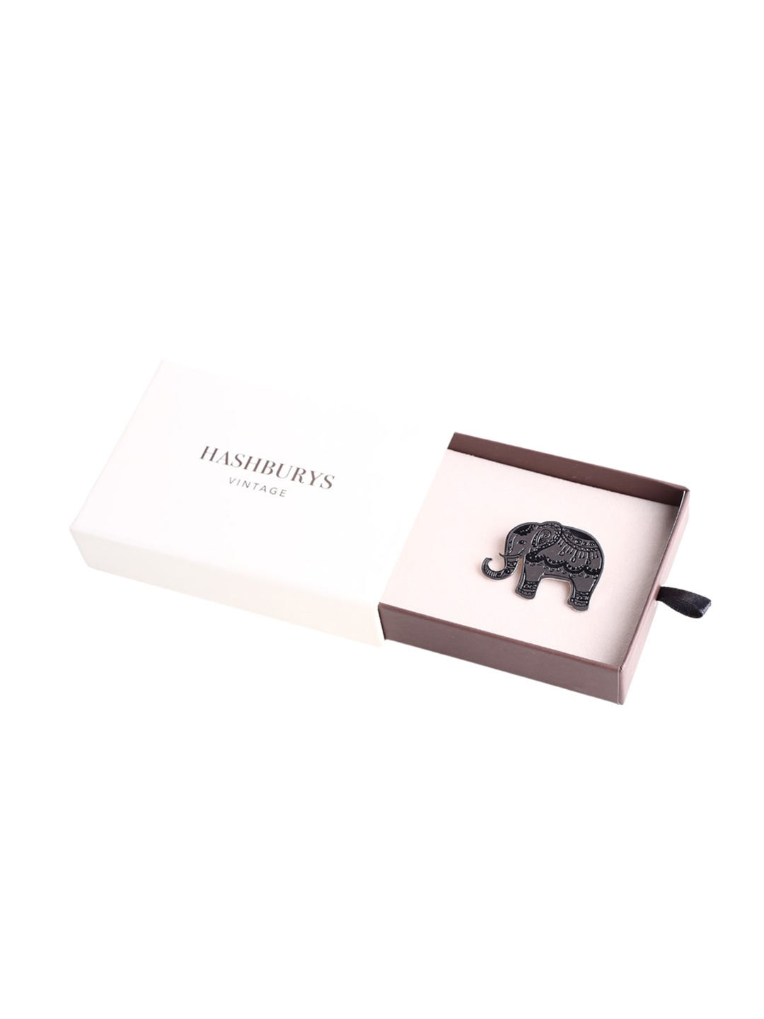 

Hashburys Vintage Elephant Lapel Pin, Brown