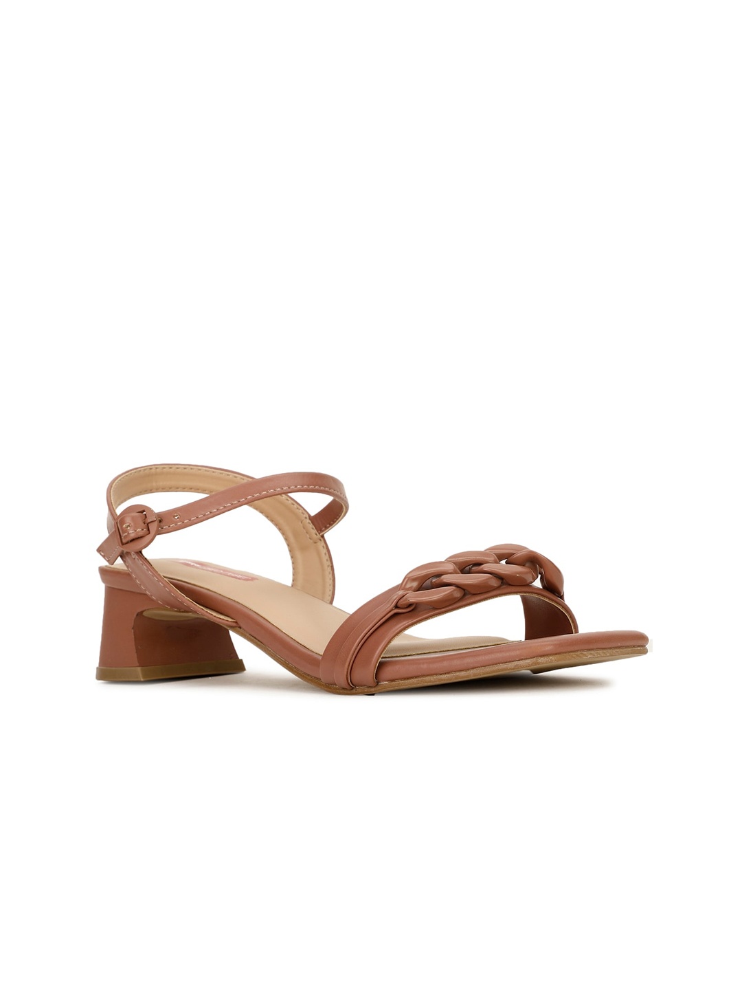 

Bata Textured Block Heels With Backstrap, Nude