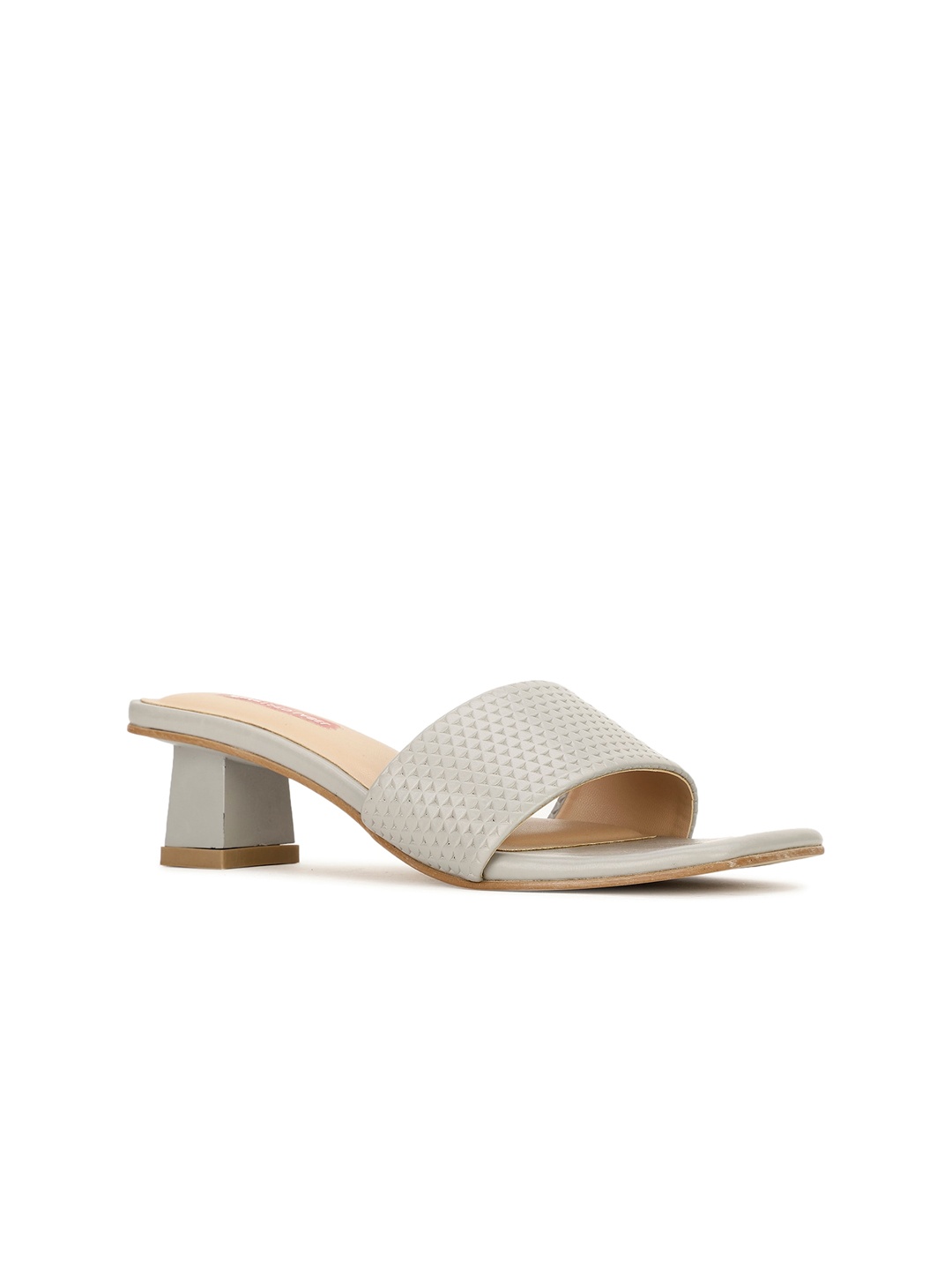 

Bata Grey PU Party Block Heels
