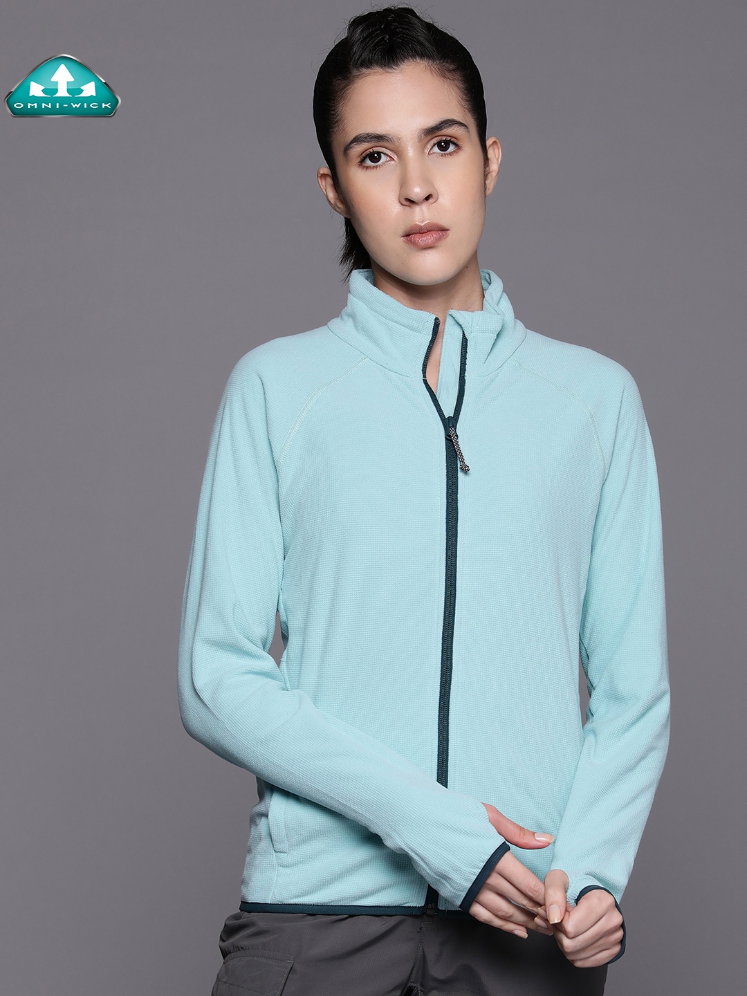 

Columbia Women Back Beauty Full Zip Full Sleeve Trekking-Hiking Fleece Jacket, Turquoise blue