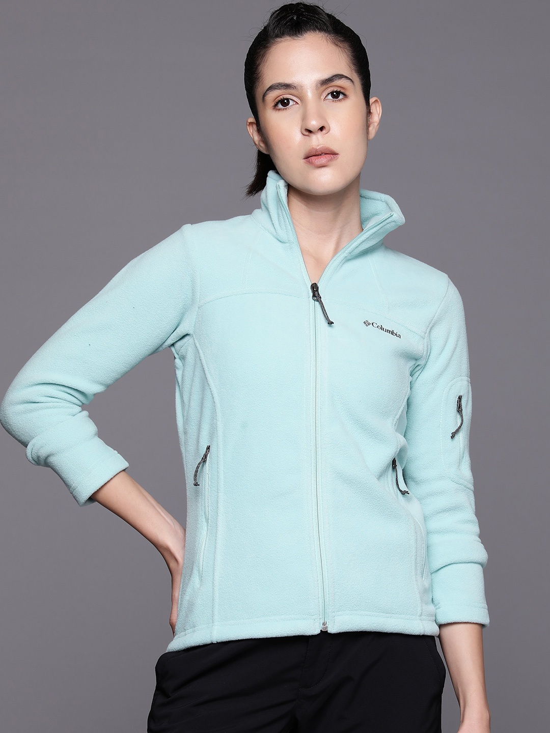 

Columbia Women Fast Trek II Trekking-Hiking Fleece Jacket, Turquoise blue