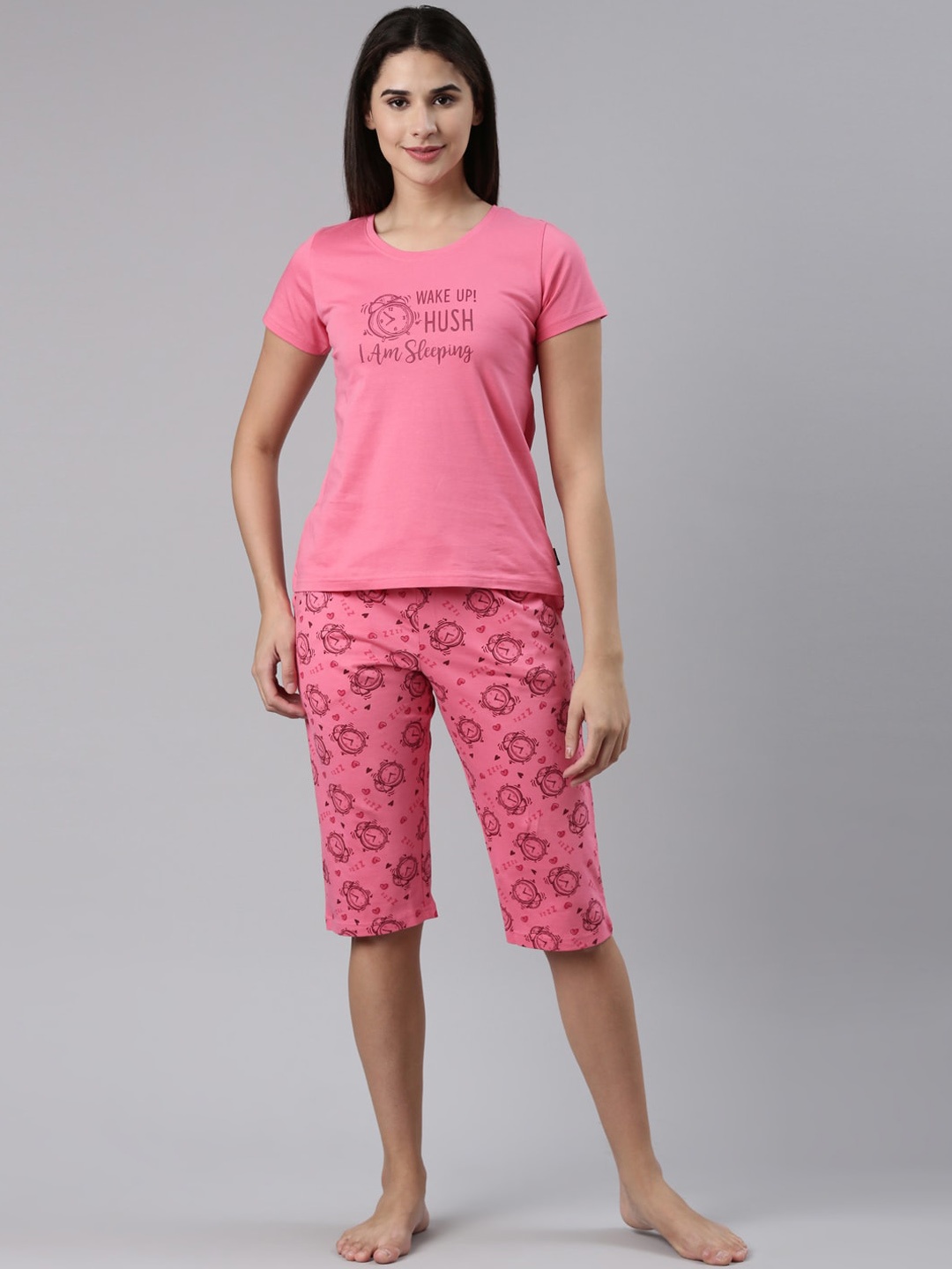 

Pepe Jeans Typography Print Pure Cotton Night Suit, Pink