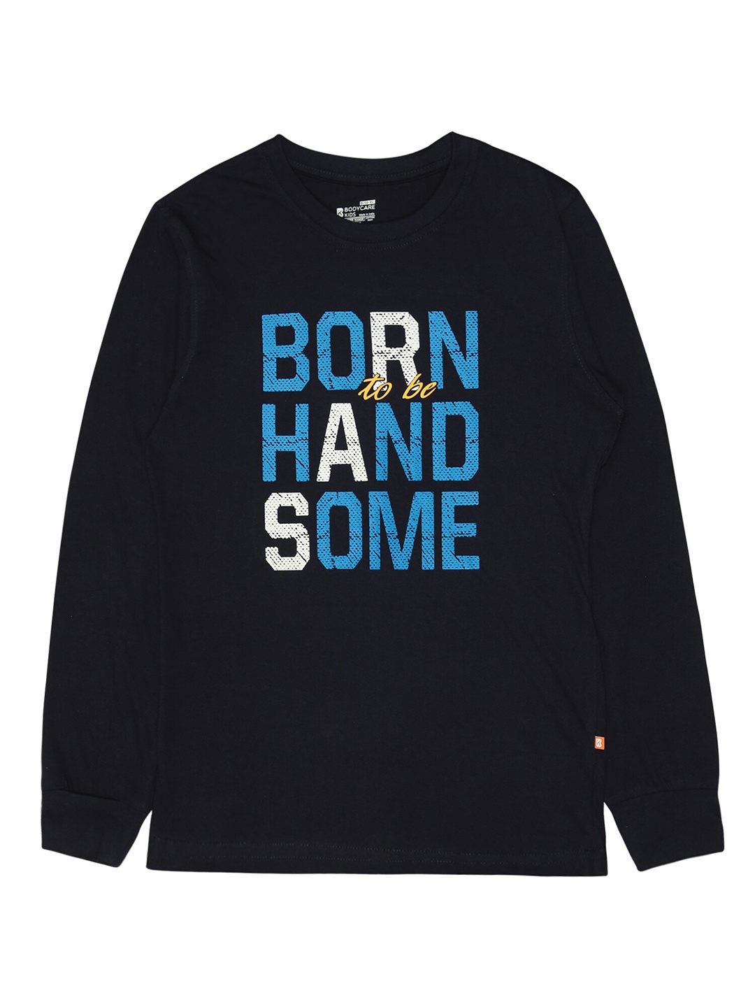 

Bodycare Kids Boys Round Neck Typography Printed Cotton T-shirt, Black