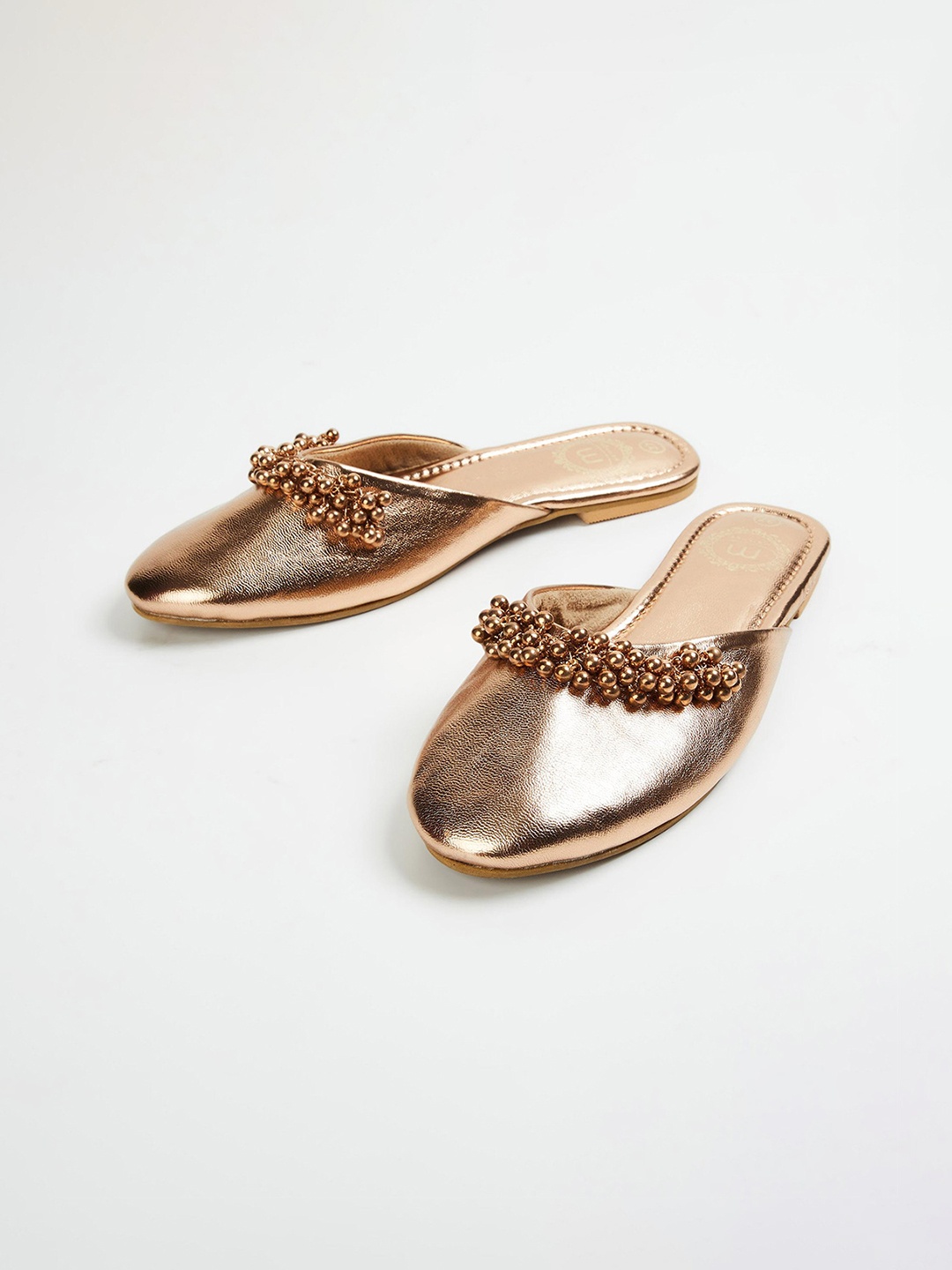 

Melange by Lifestyle Embellished Ethnic Mules, Gold