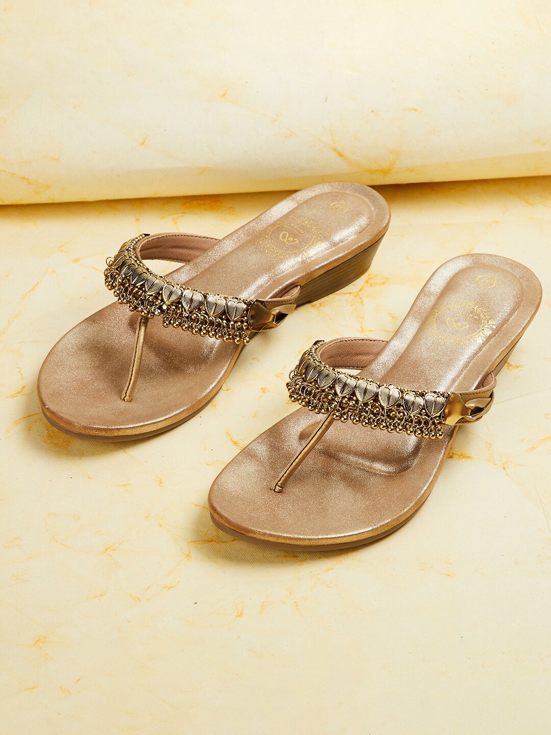 

Melange by Lifestyle Embellished Wedge Heels, Gold