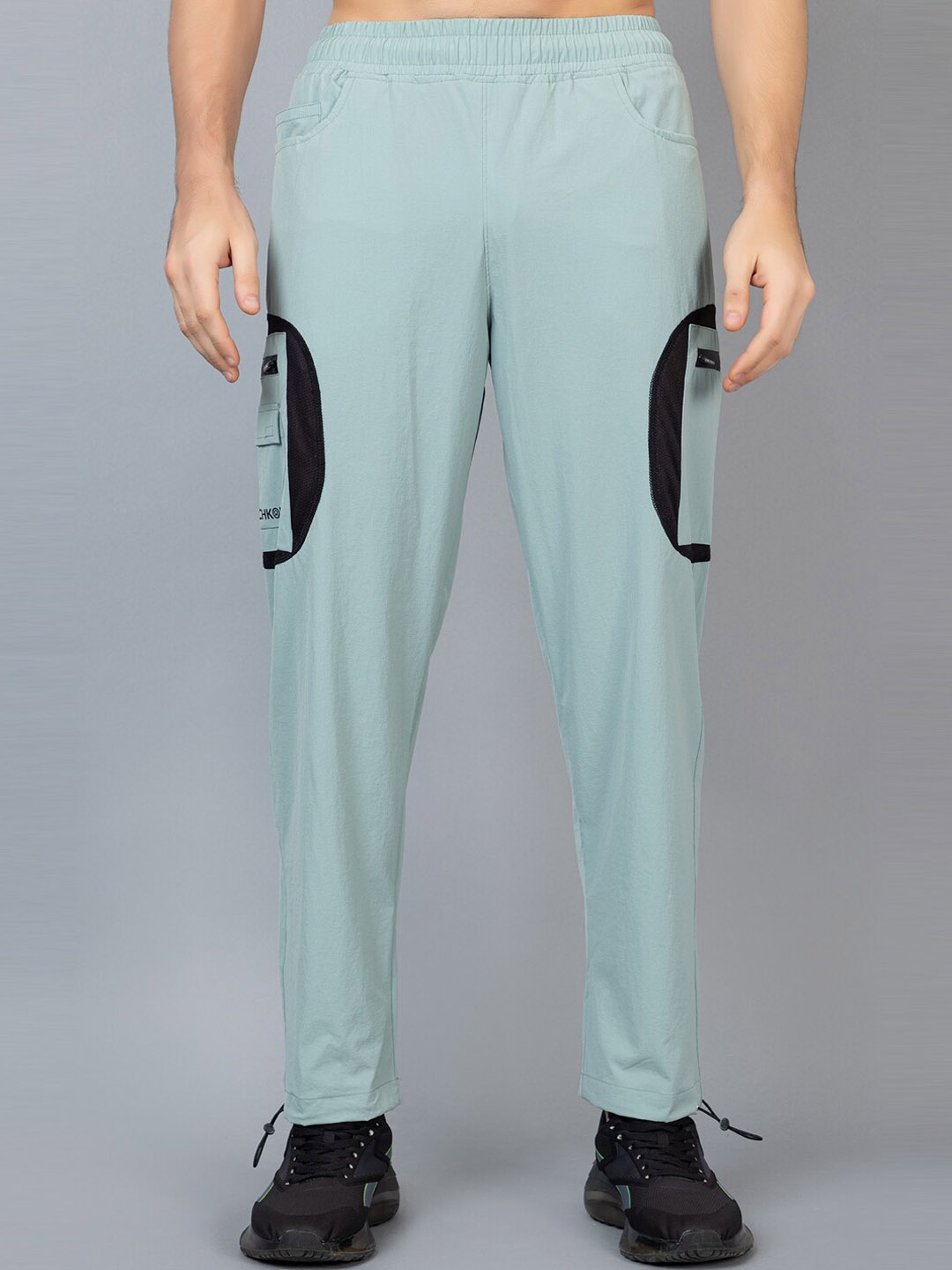 

CHKOKKO Men Regular Fit Mid-Rise Casual Track Pant, Green