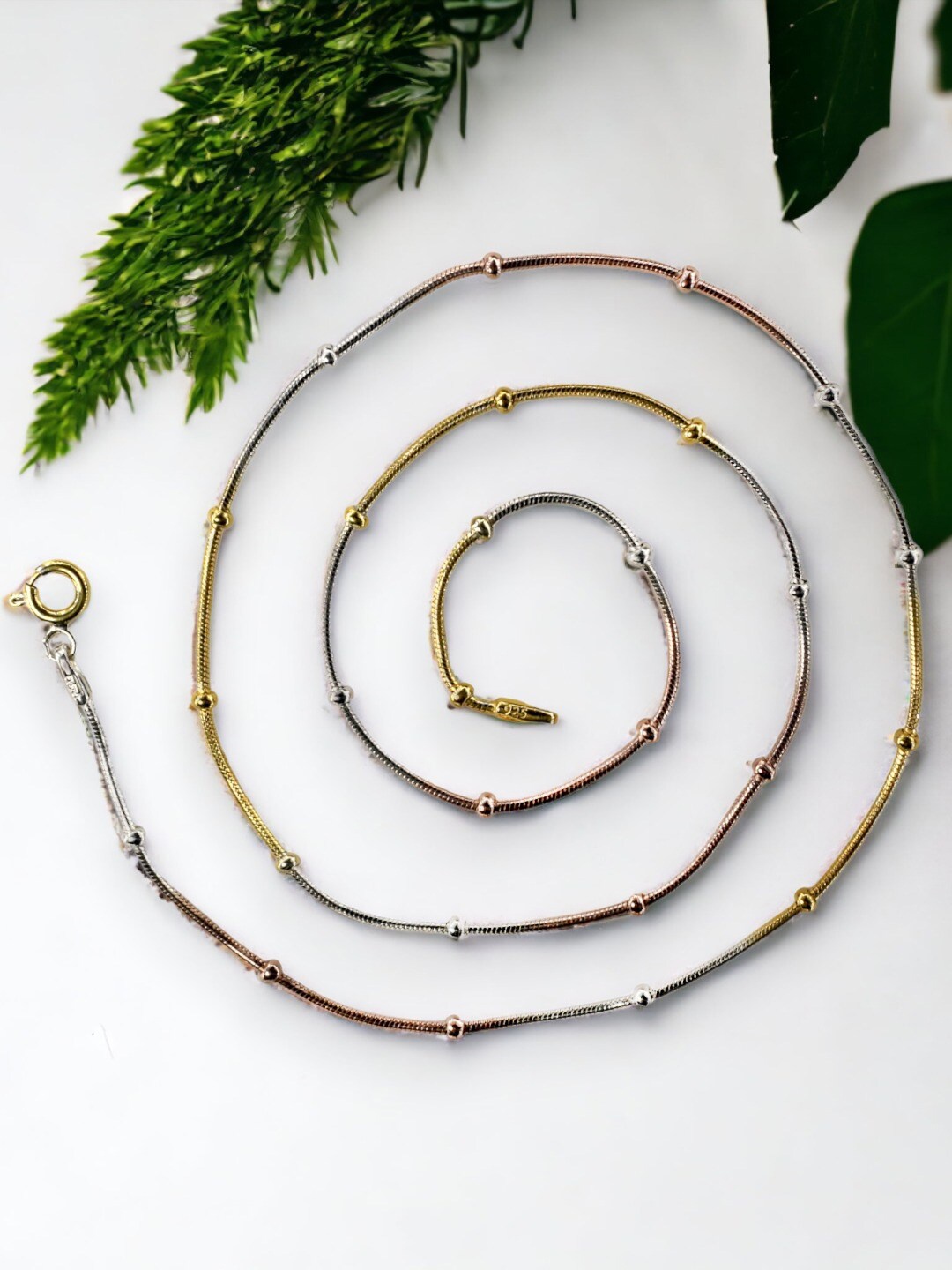 

Taraash Sterling Silver Rose Gold-Plated Chain