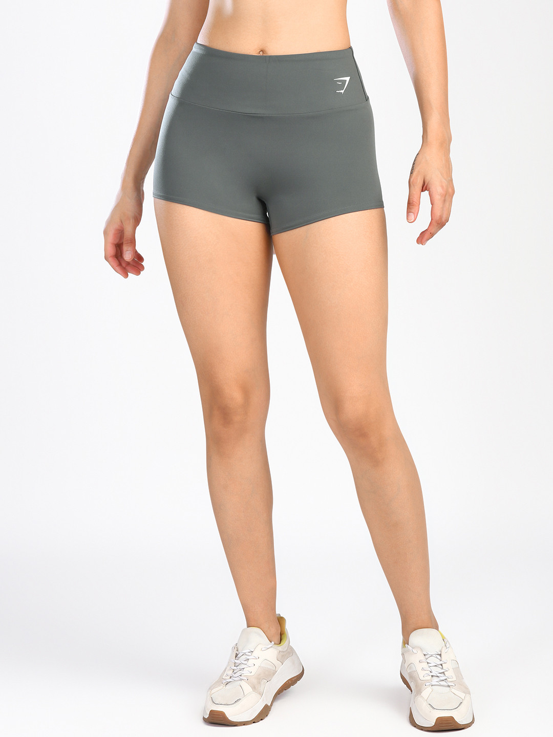 

Gymshark Women Grey Skinny Fit Training or Gym Sports Shorts