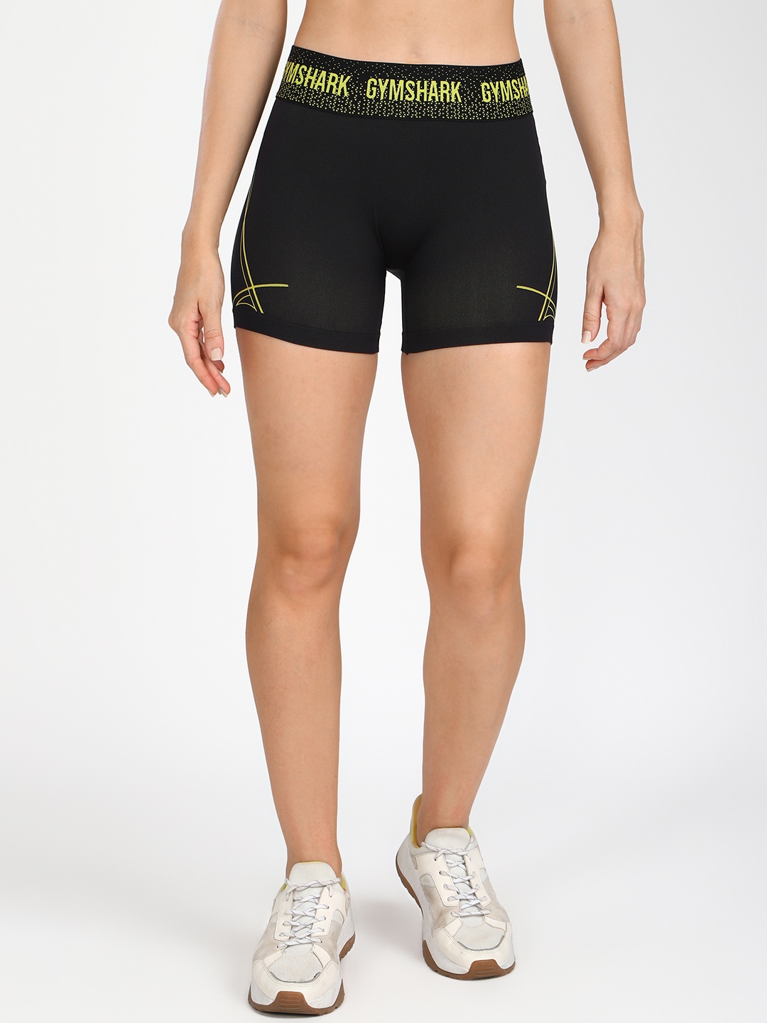 Gymshark Women Skinny Fit Low-Rise Biker Shorts, Black