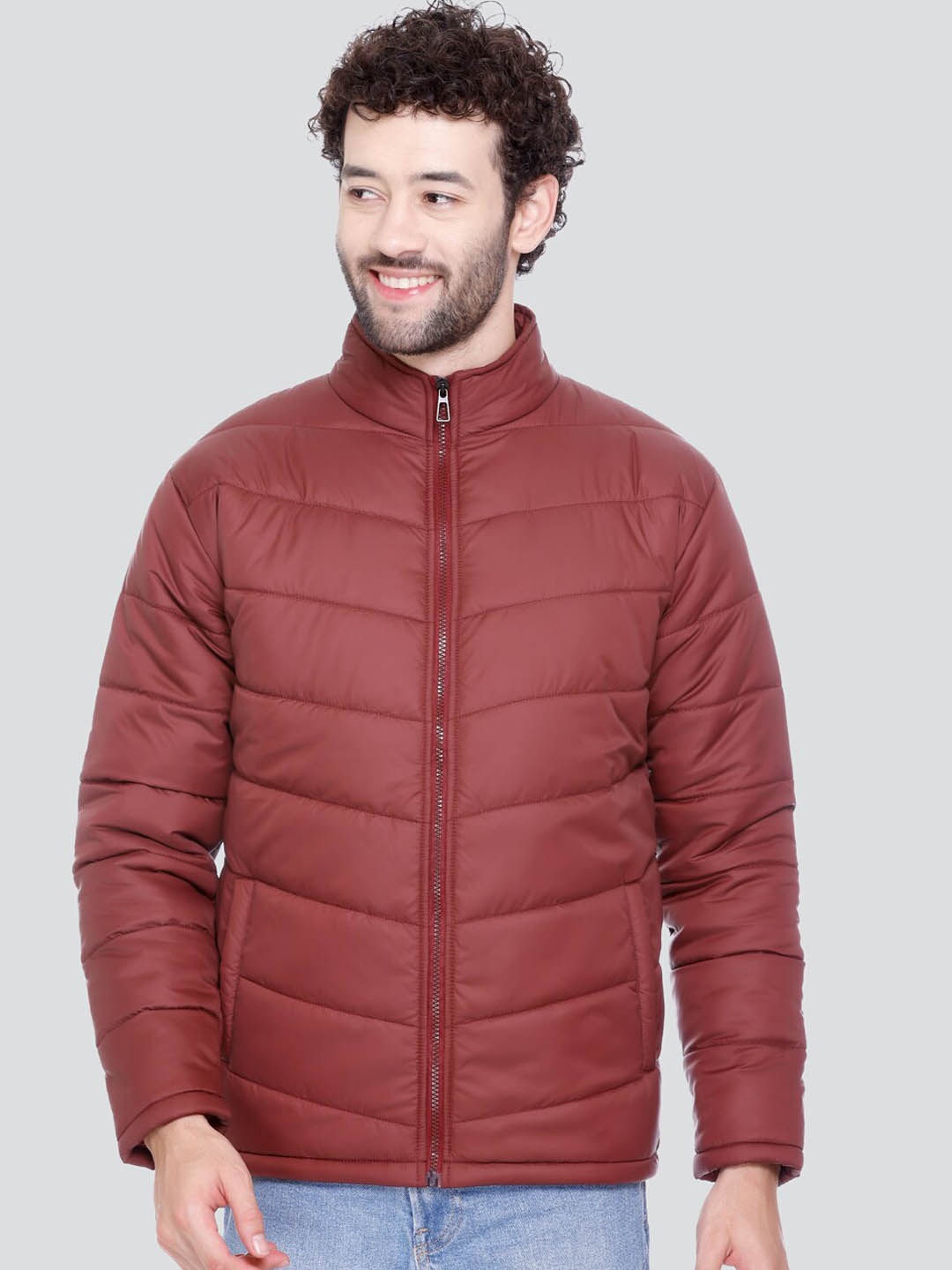

SPORTIZM Lightweight Longline Puffer Jacket, Maroon