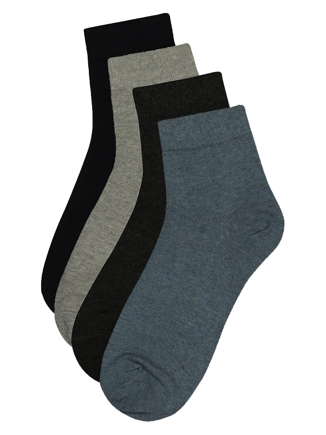 

Bodycare Men Pack Of 4 Ankle Length Cotton Socks, Grey