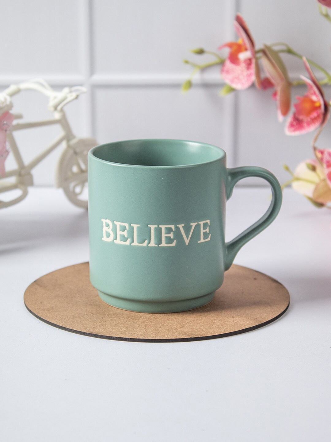 

MARKET99 Green & White Text or Slogans Printed Ceramic Glossy Coffee Mug - 360 ML