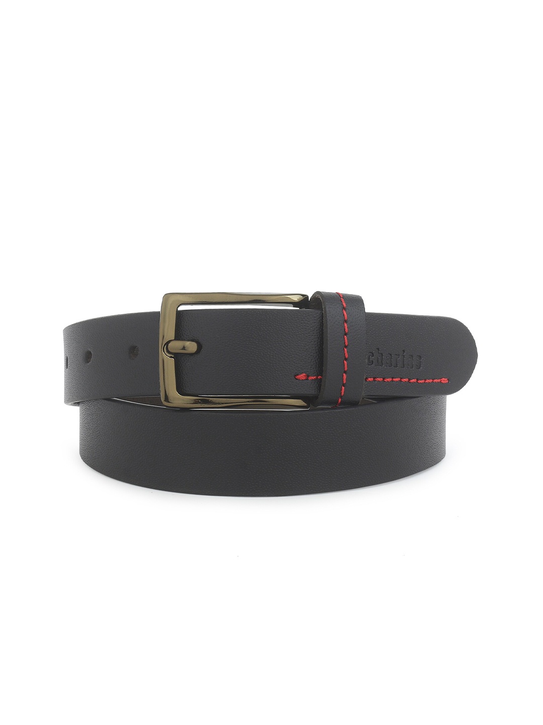 

Zacharias Boys Textured Genuine Leather Belt, Black