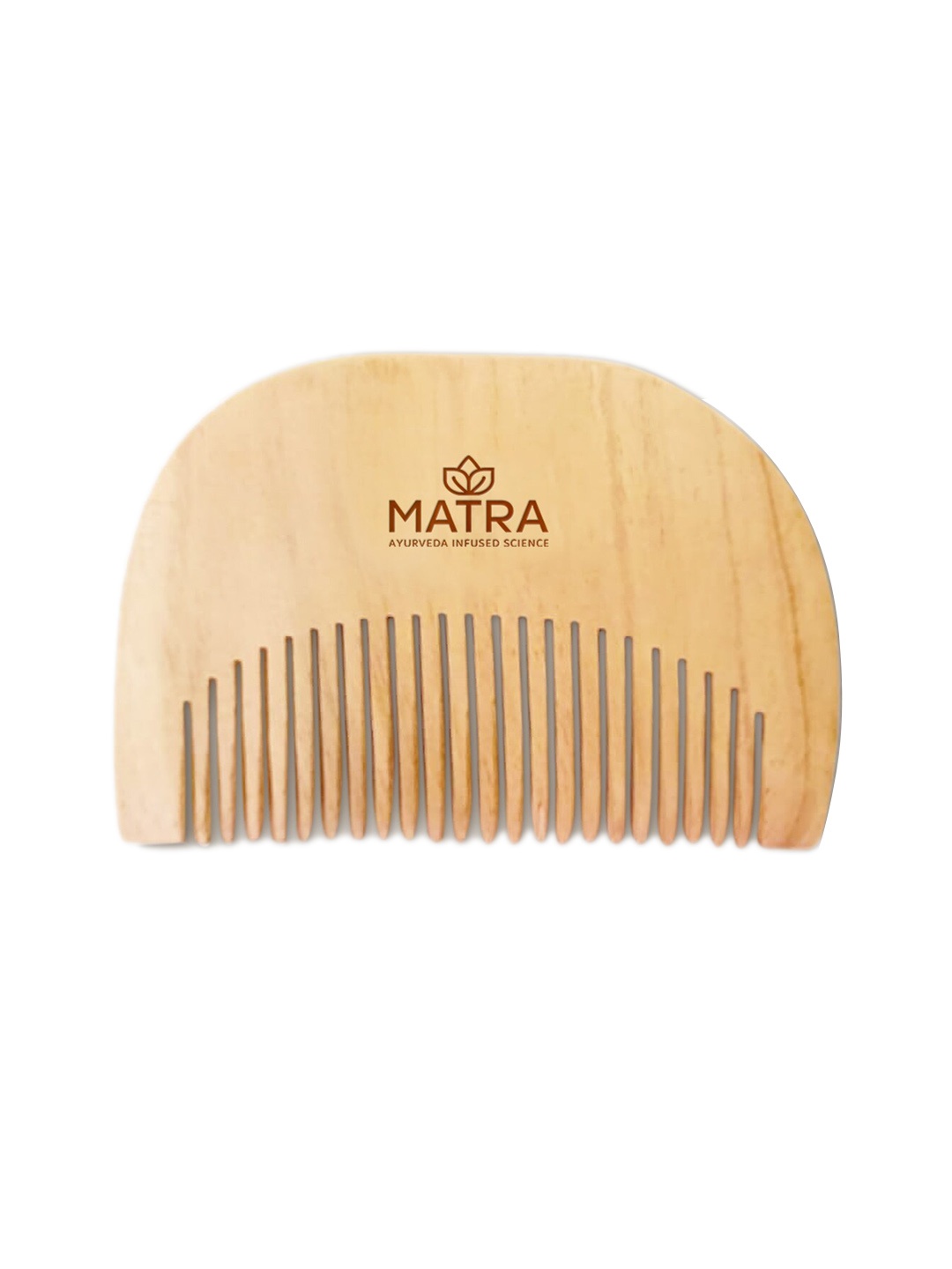 

MATRA D-shape Pure Neem Wood Pocket Beard Comb, Beige