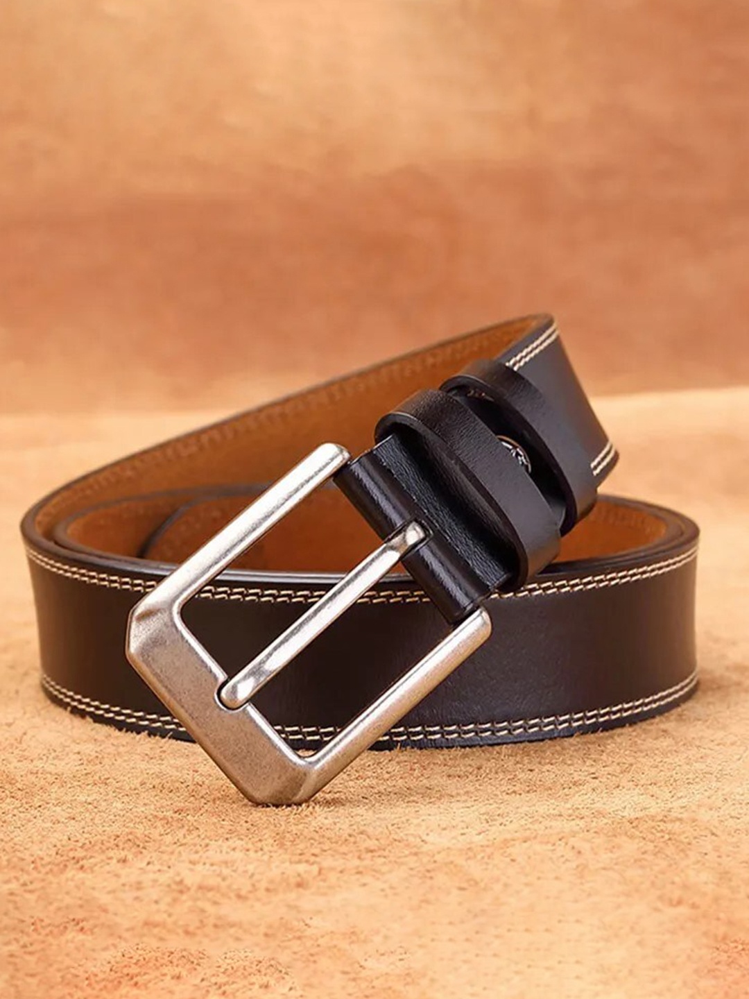 

ZORO Men Leather Belt, Black