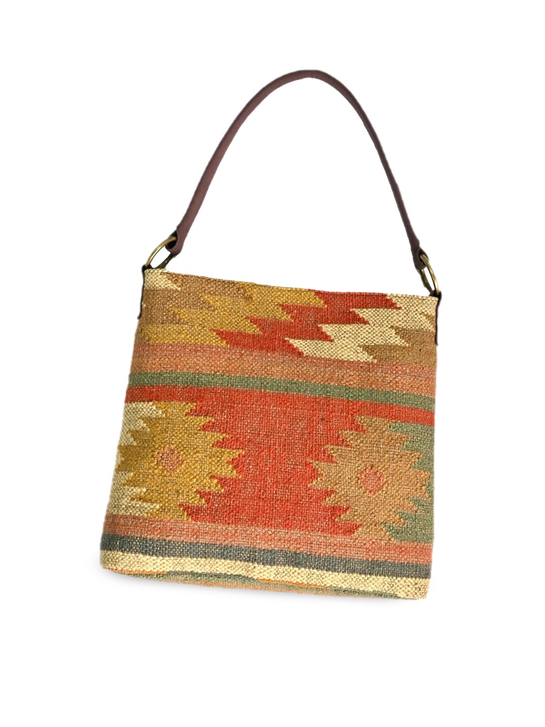 

Art Avenue Self Design Shopper Jute Tote Bag, Mustard