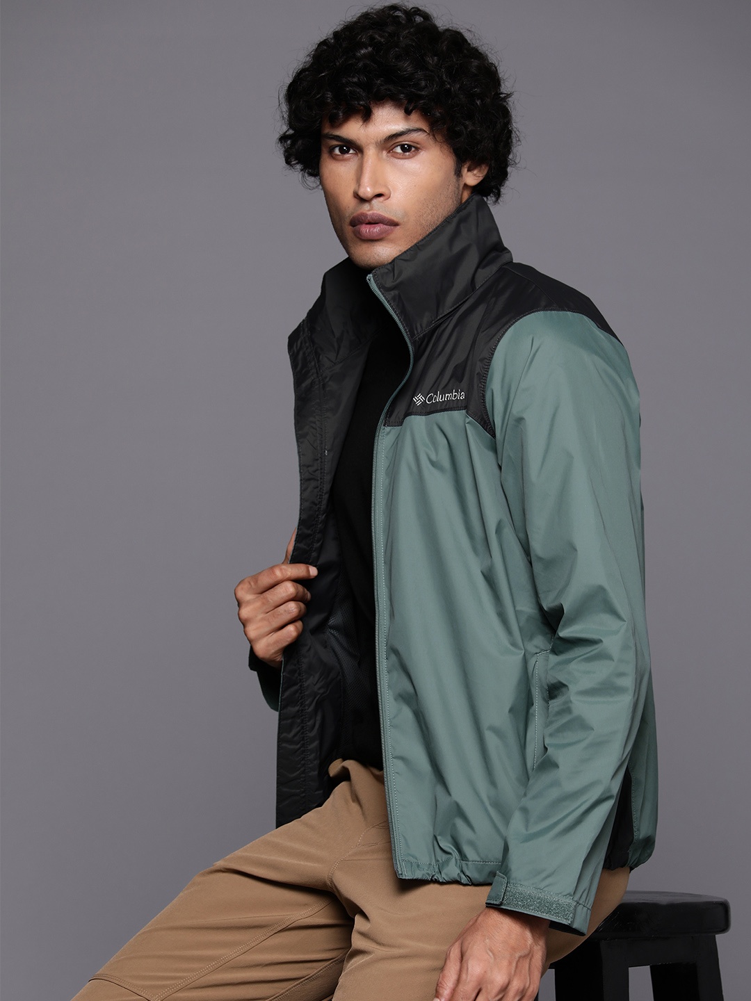 

Columbia Men Glennaker Lake Full Sleeve Trekking-Hiking Rain Jacket, Green