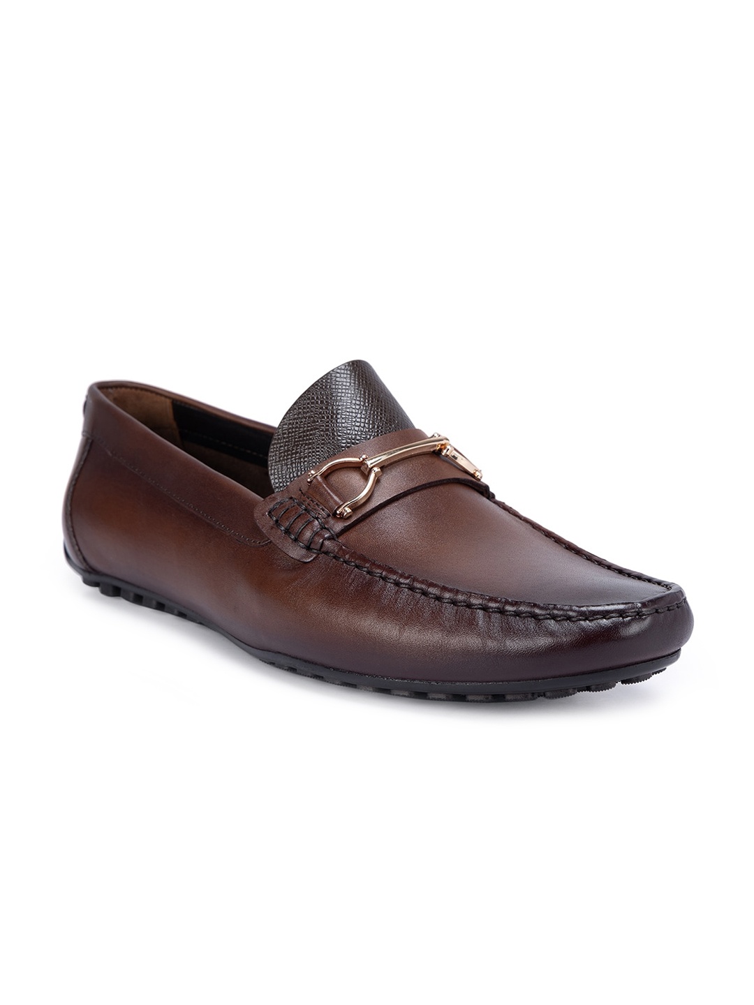 

ROSSO BRUNELLO Men Leather Formal Loafers, Brown