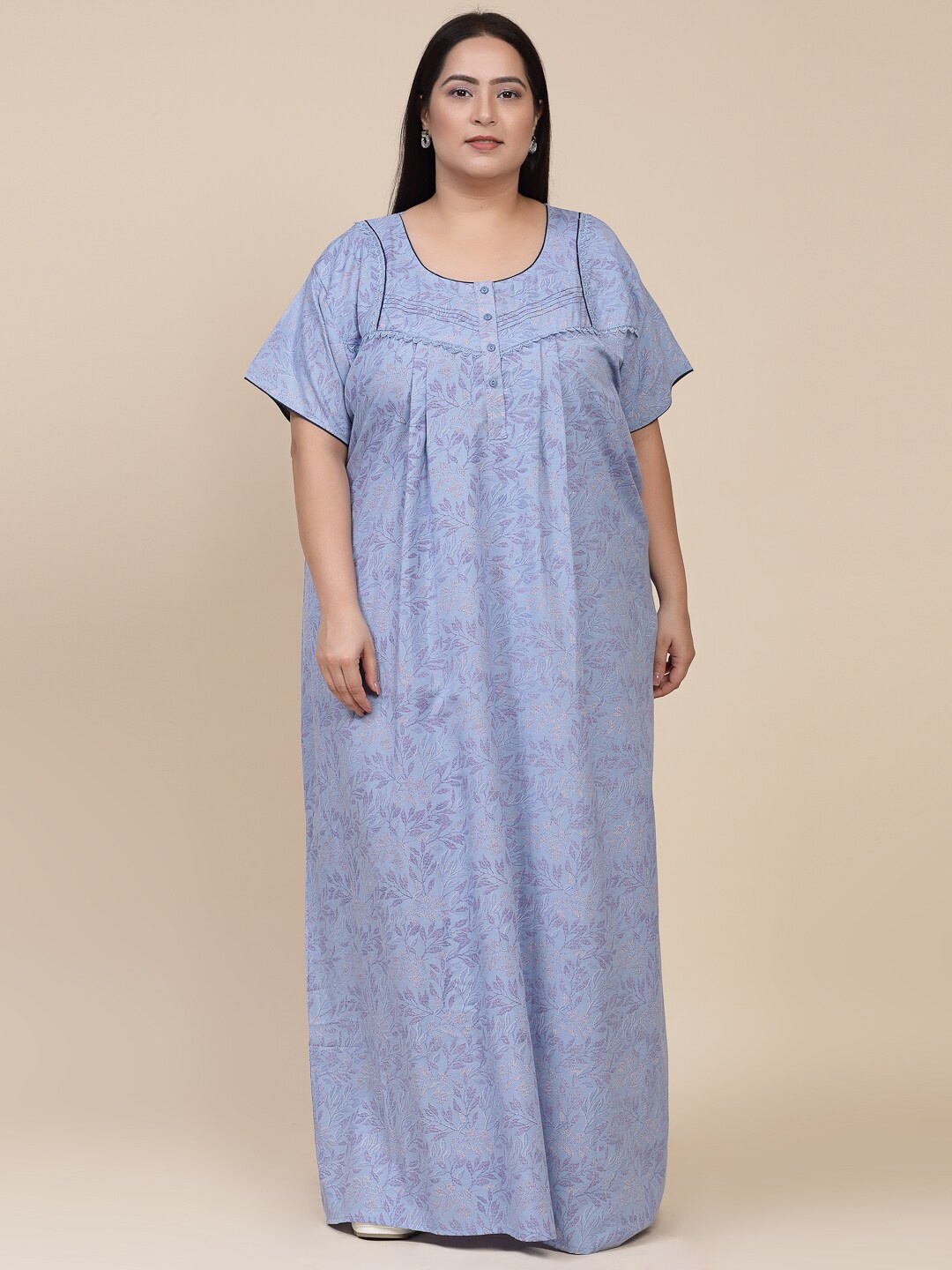 

Sweet Dreams Floral Printed Maxi Nightdress, Blue