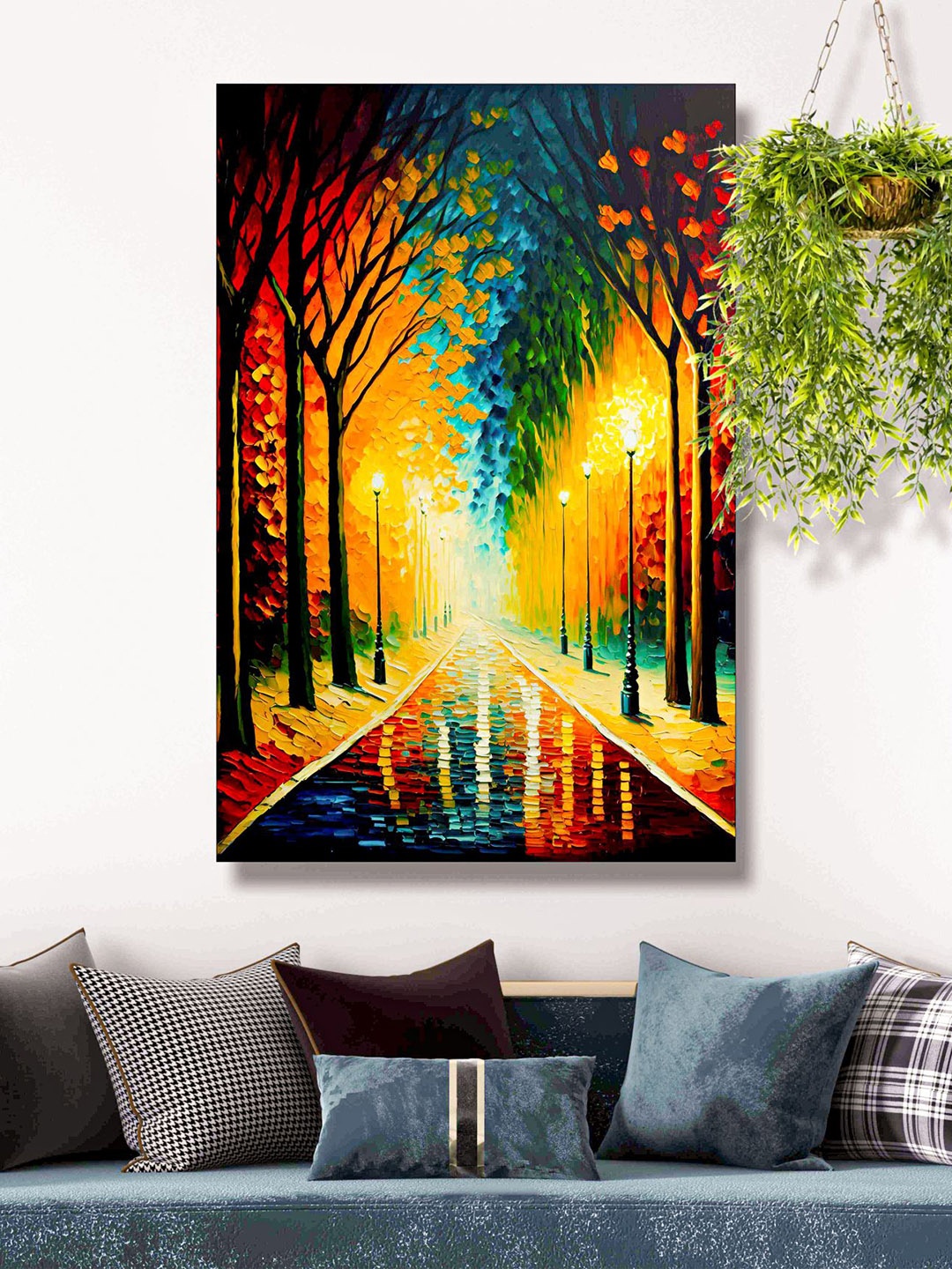 

SAF Yellow & Green Abstract Nature Wall Art