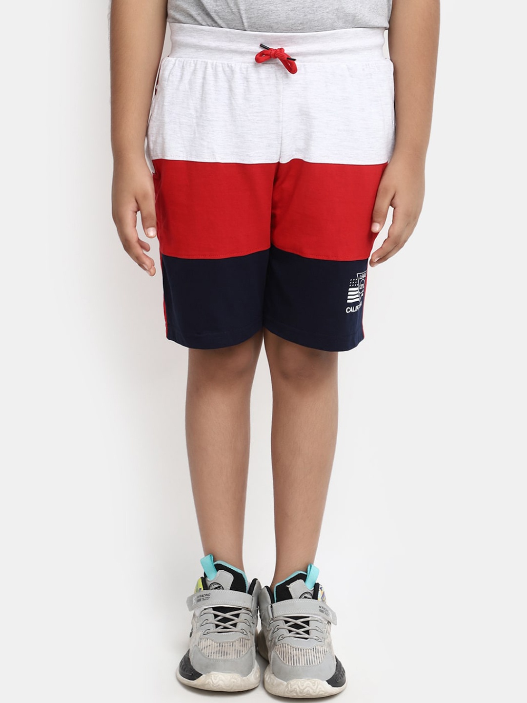

V-Mart Boys Regular Fit Mid-Rise Shorts, Red