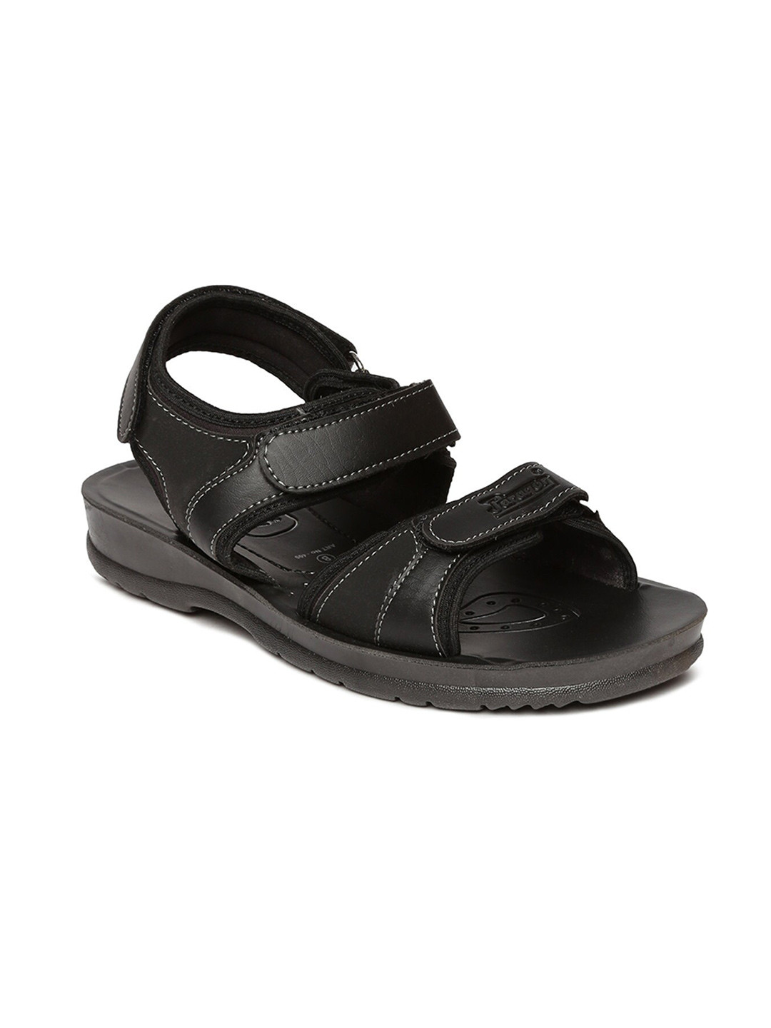 

Paragon Men Solid Comfort Sandals, Black