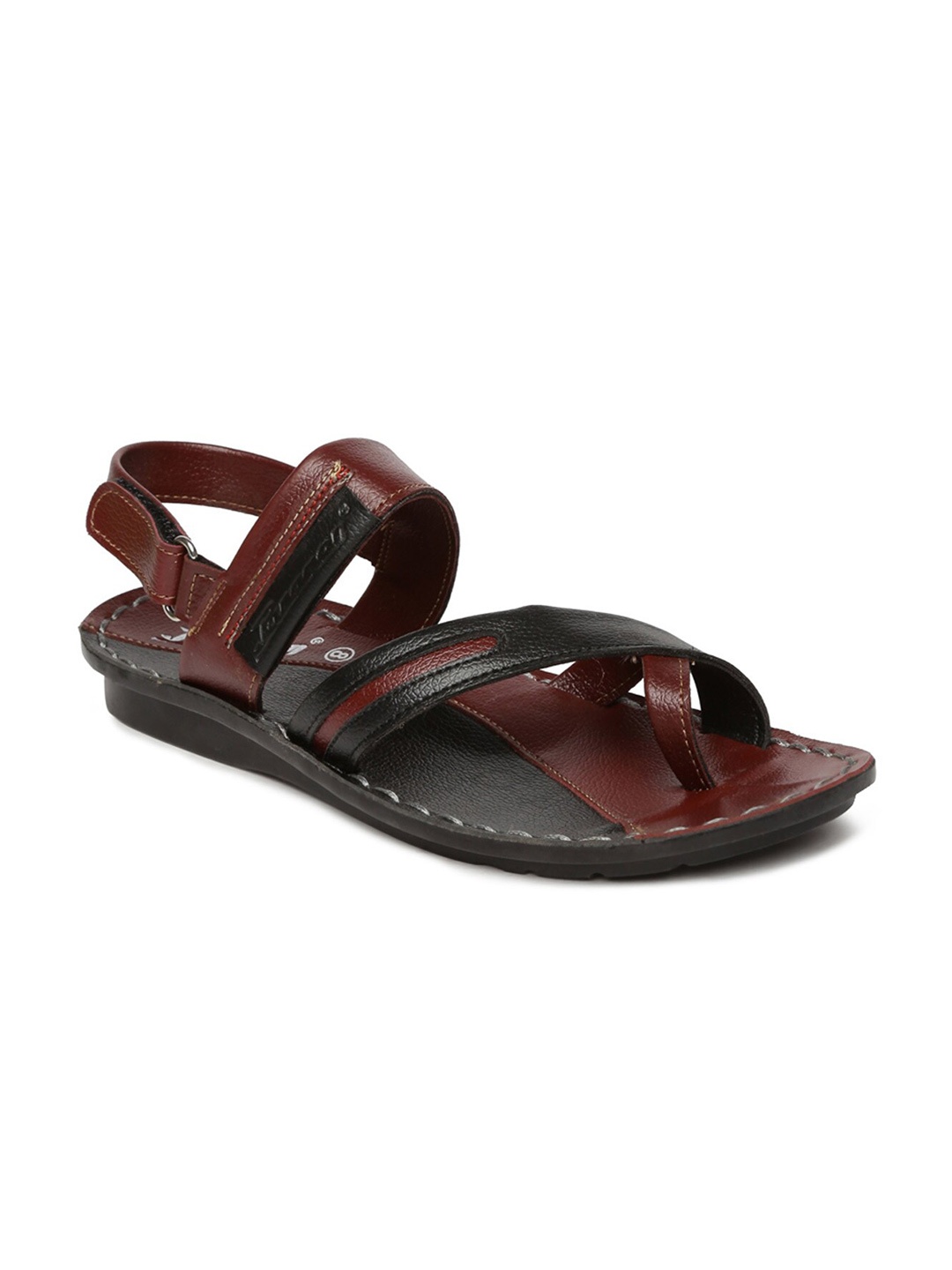 

Paragon Men Textured PU Comfort Sandals, Maroon