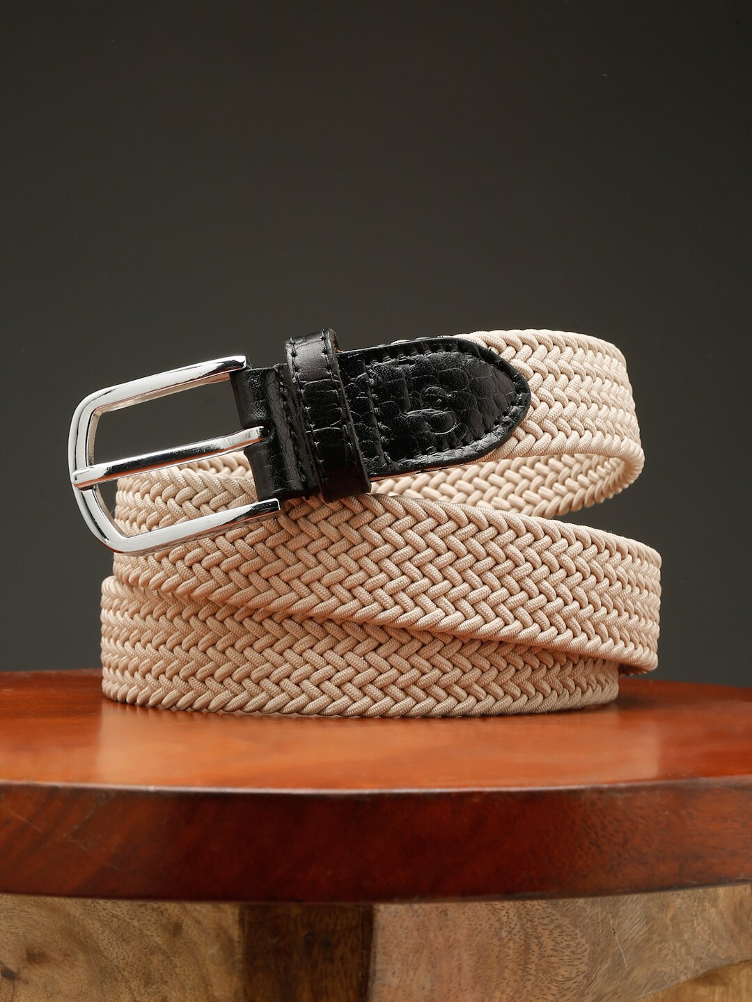 

LOUIS STITCH Men Premium Leather Casual Belt, Cream
