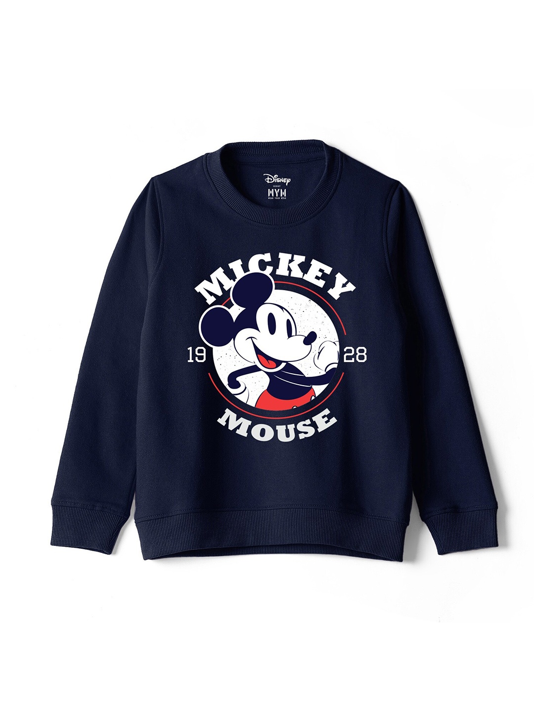 

Wear Your Mind Boys Printed Mickey Mouse Pure Cotton Sweatshirt, Blue