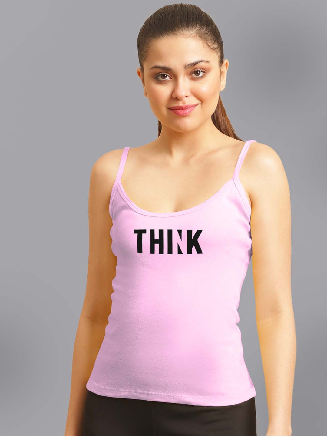 

FBAR Think Printed Cotton Skin Friendly Camisoles, Pink