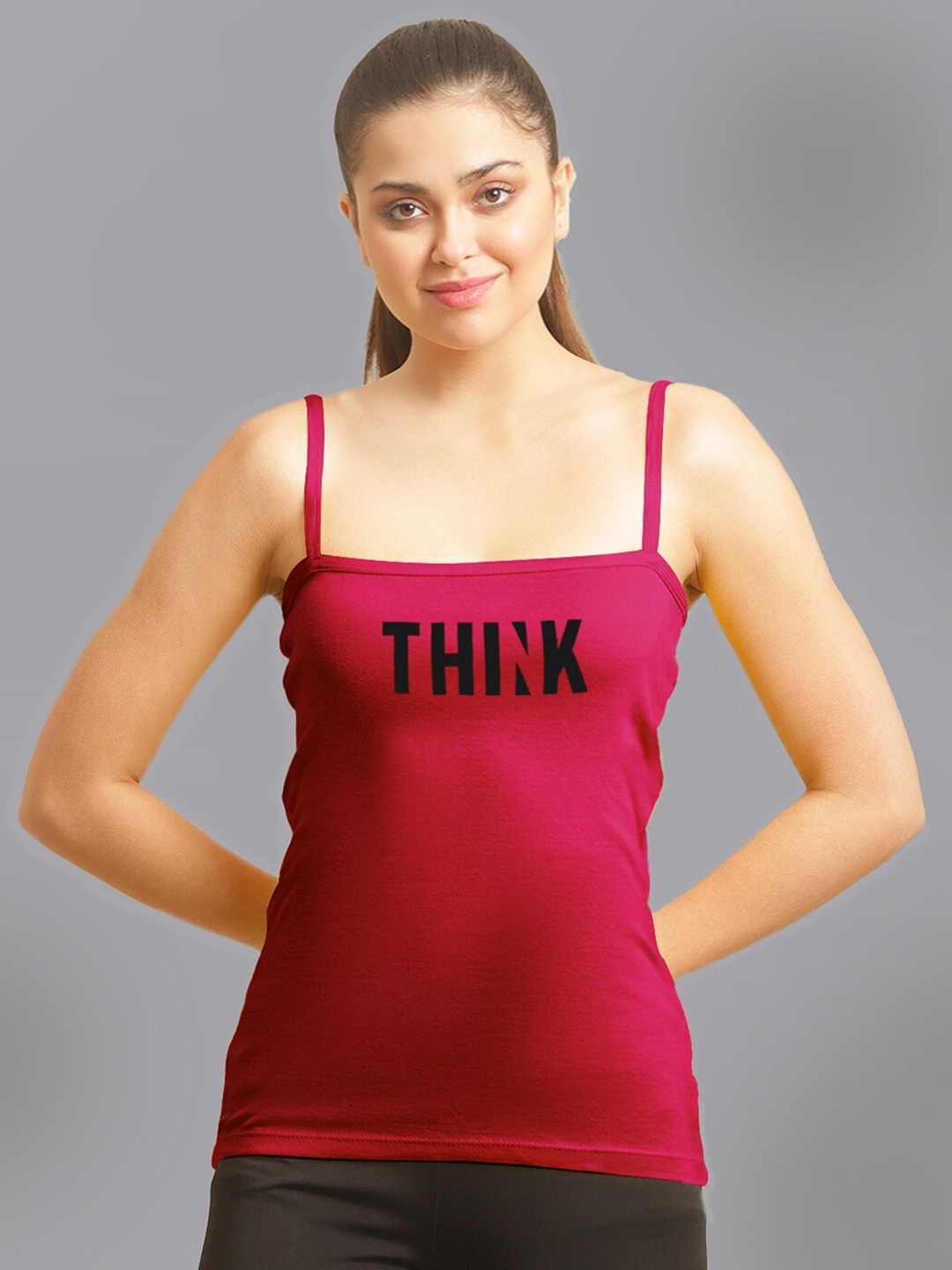 

FBAR Think Printed Non-Padded Skin Friendly Camisoles, Pink