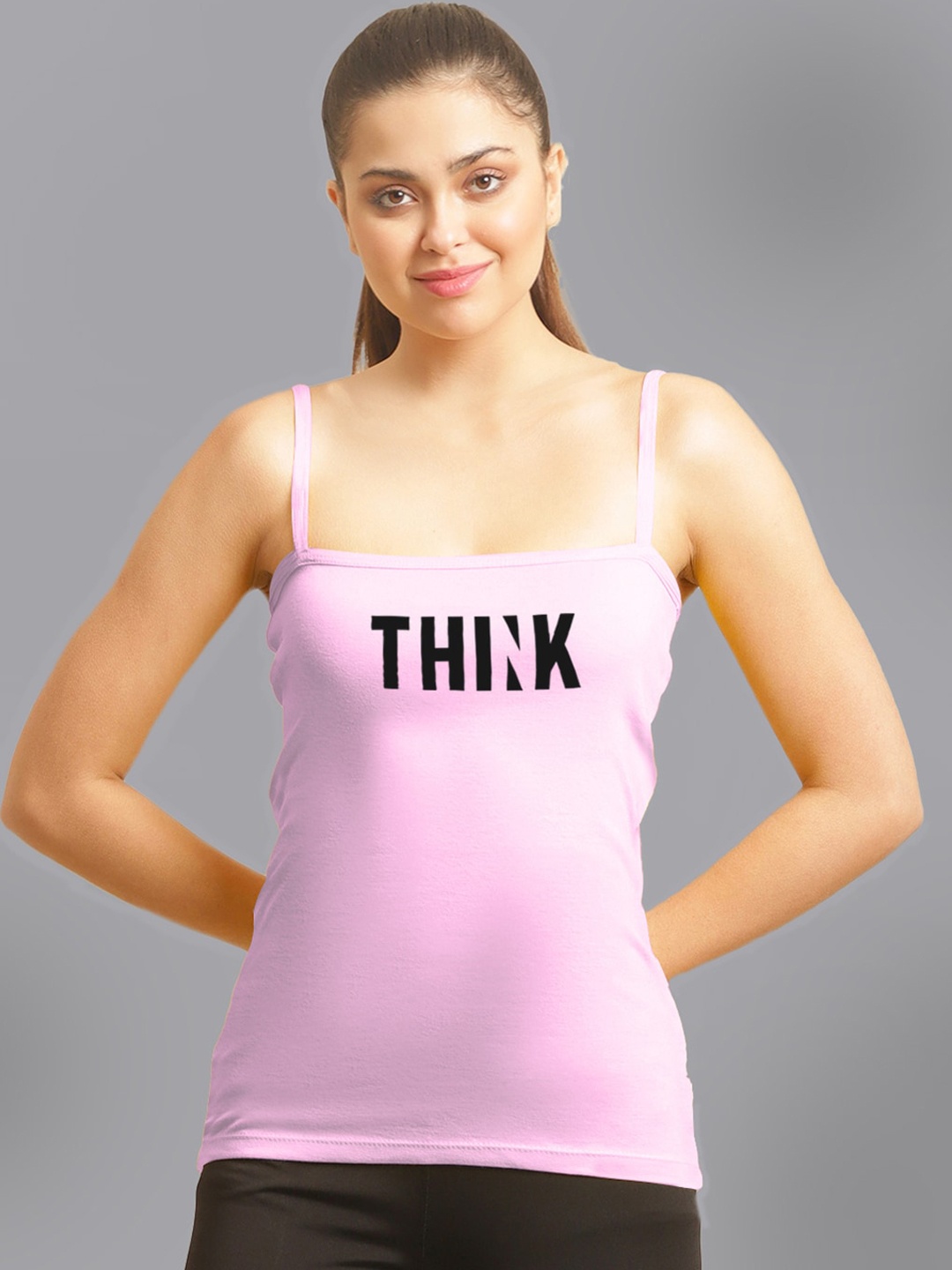 

FBAR Think Printed Skin Friendly Cotton Skin Friendly Camisoles, Pink