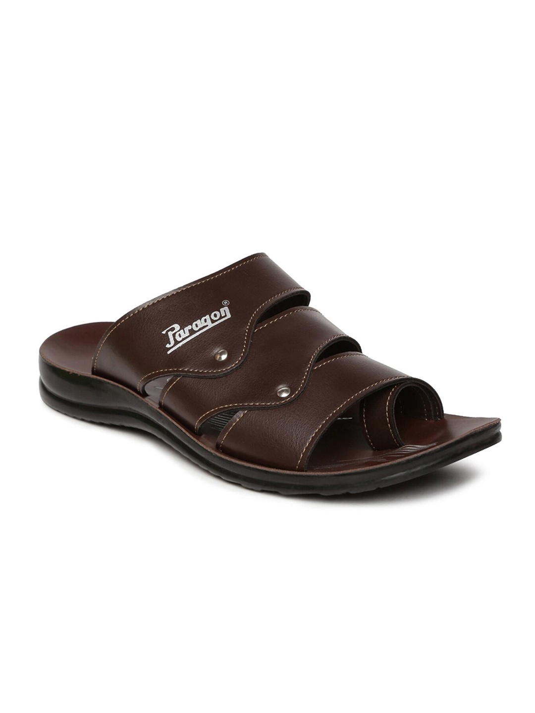 

Paragon Men One Toe Comfort Sandals, Brown