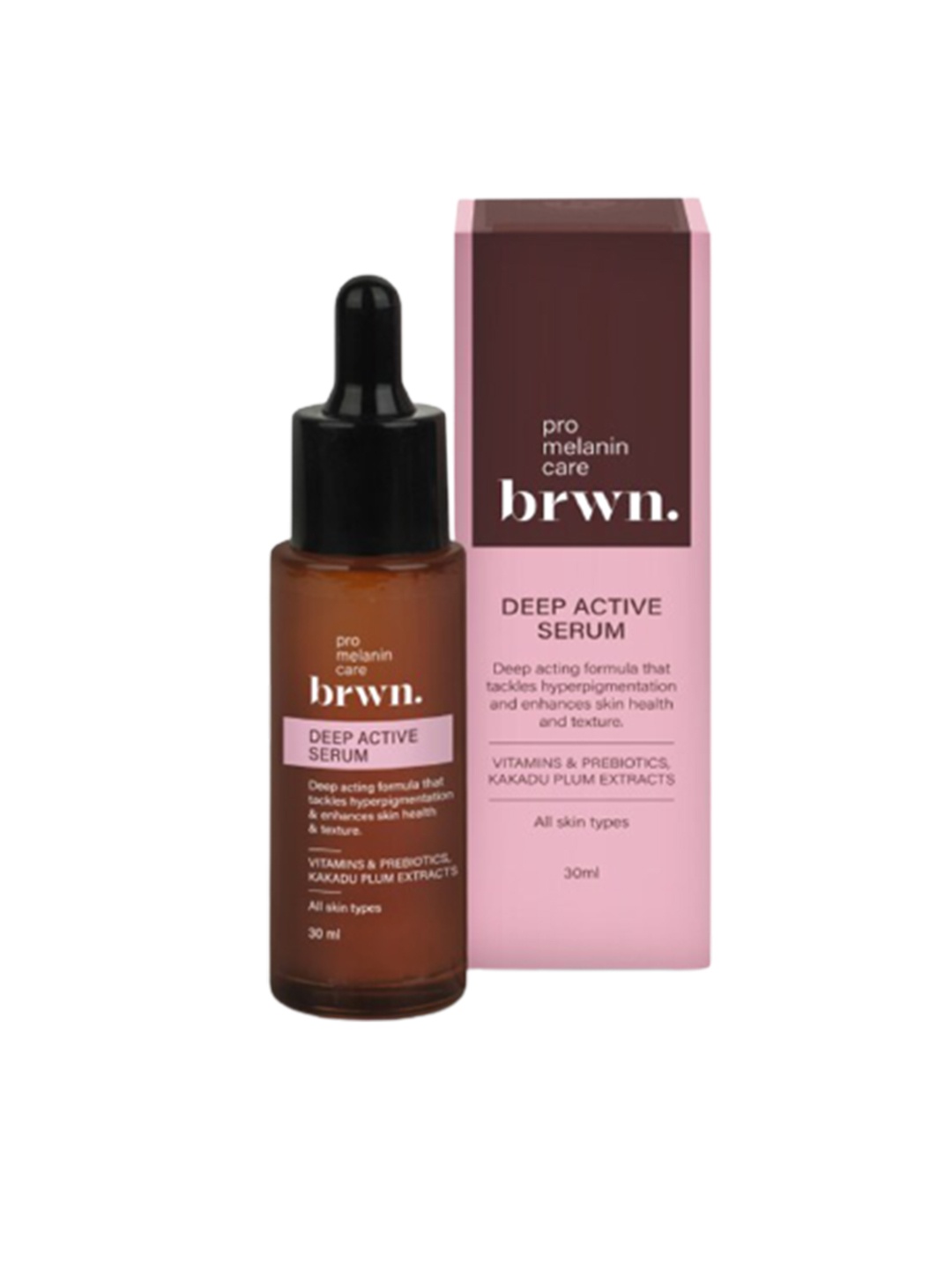 

brwn. pro melanin care Deep Active Serum with Prebiotics+Kakadu Plum - 30 ml, Brown