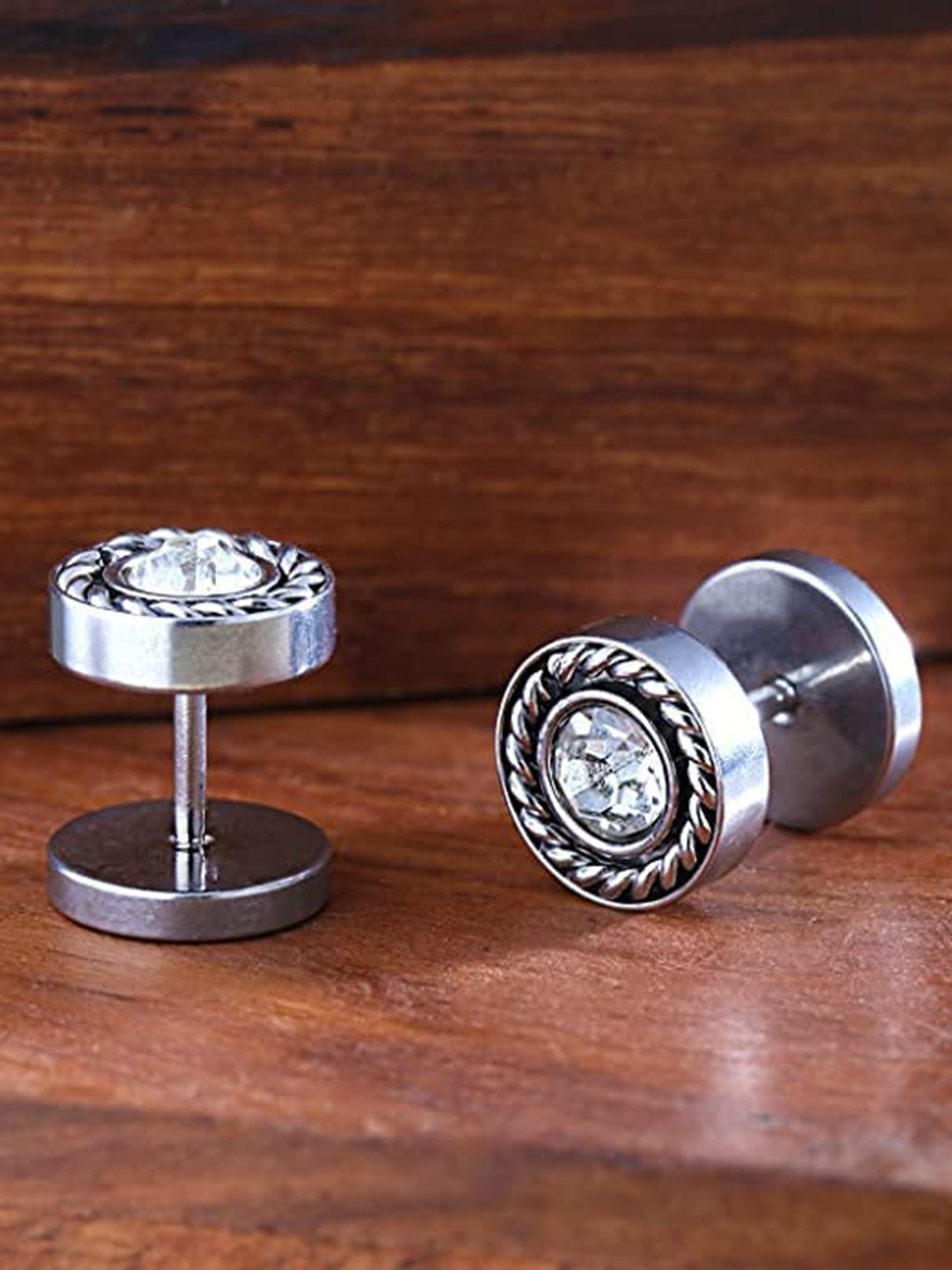 

KRYSTALZ Silver-Plated Studs Earrings
